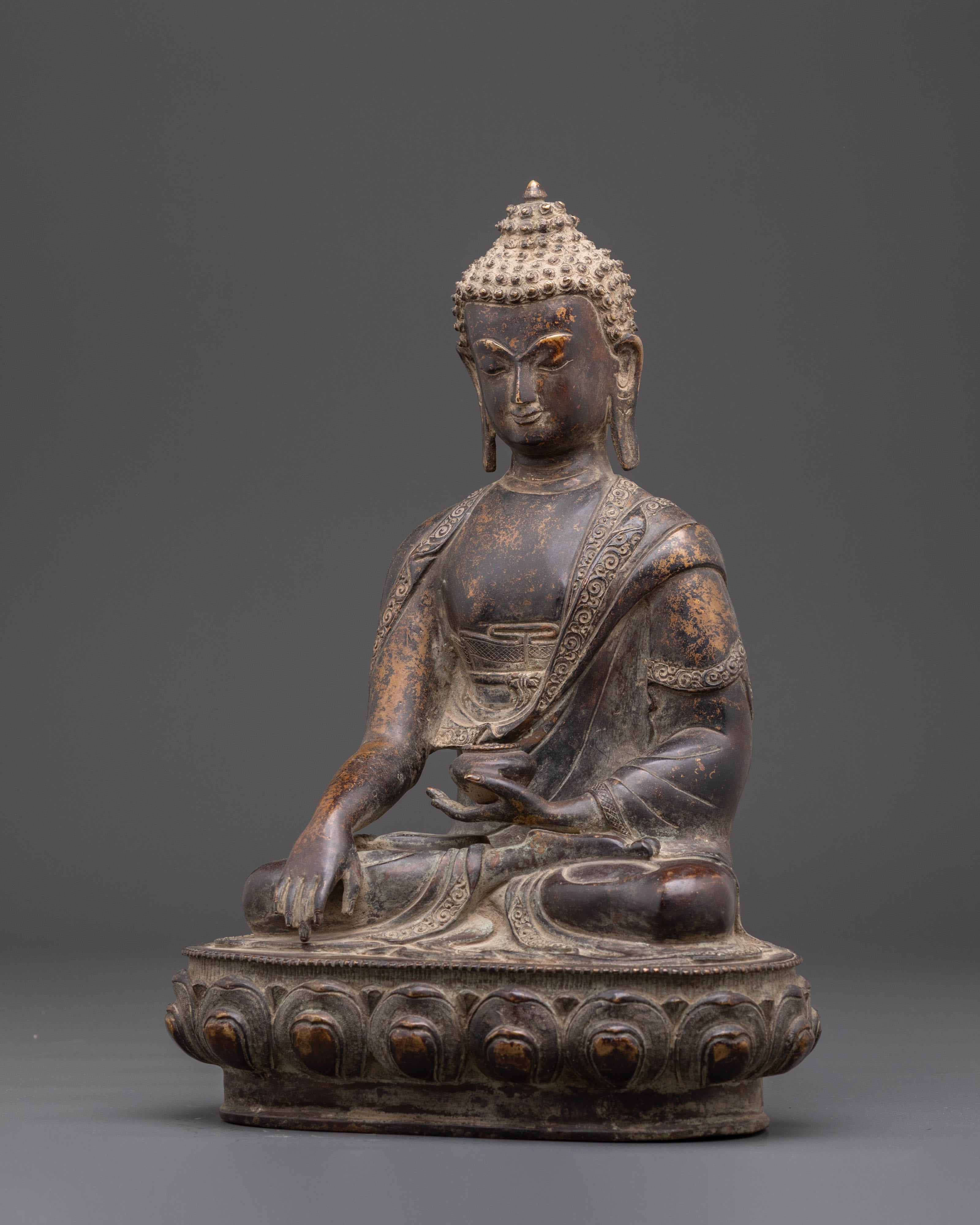 Spiritual Enlightenment Shakyamuni Statue | Handcrafted Copper Buddha Sculpture