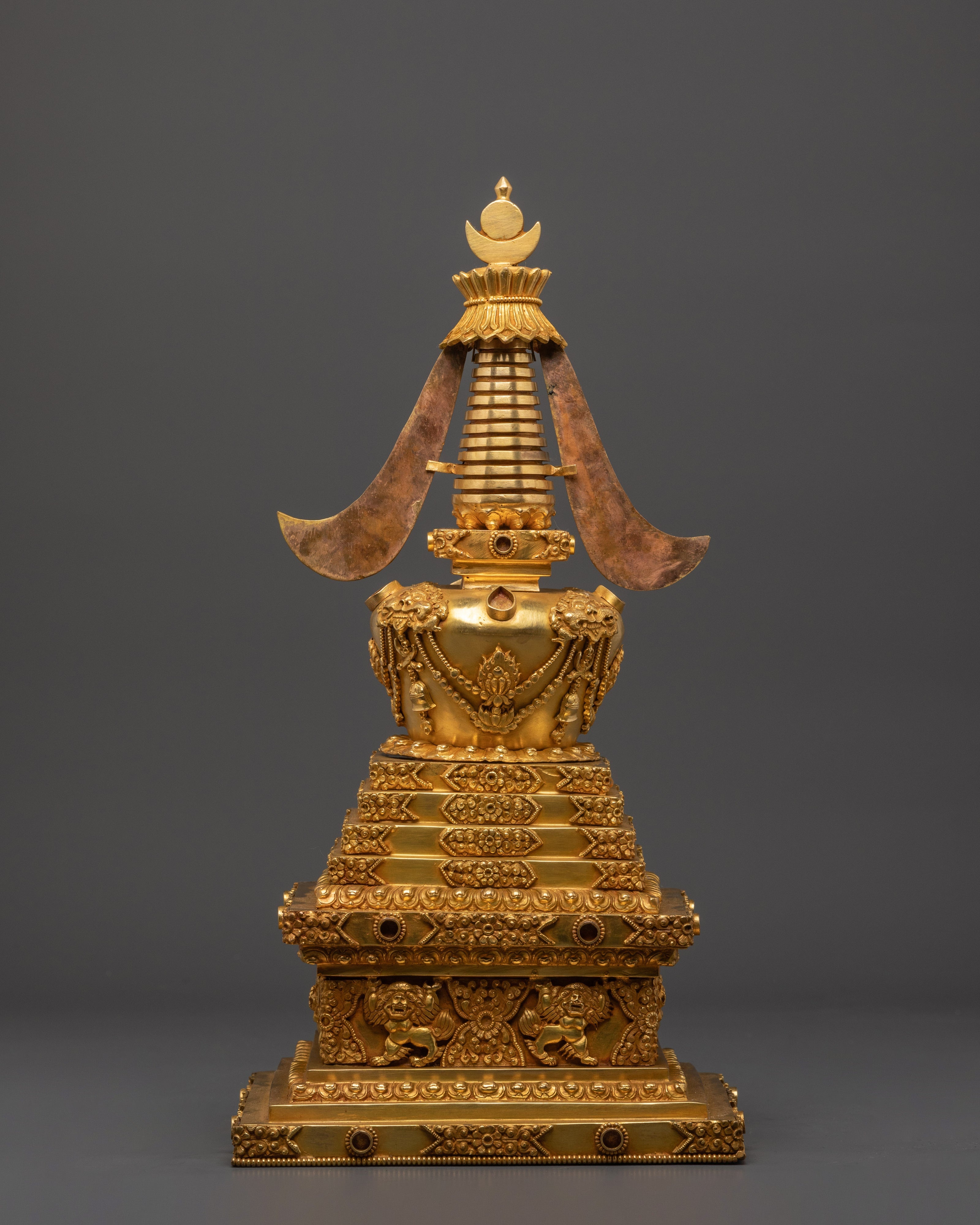 Spiritual Stupa Sculpture | Handcrafted Tibetan Buddhist Art