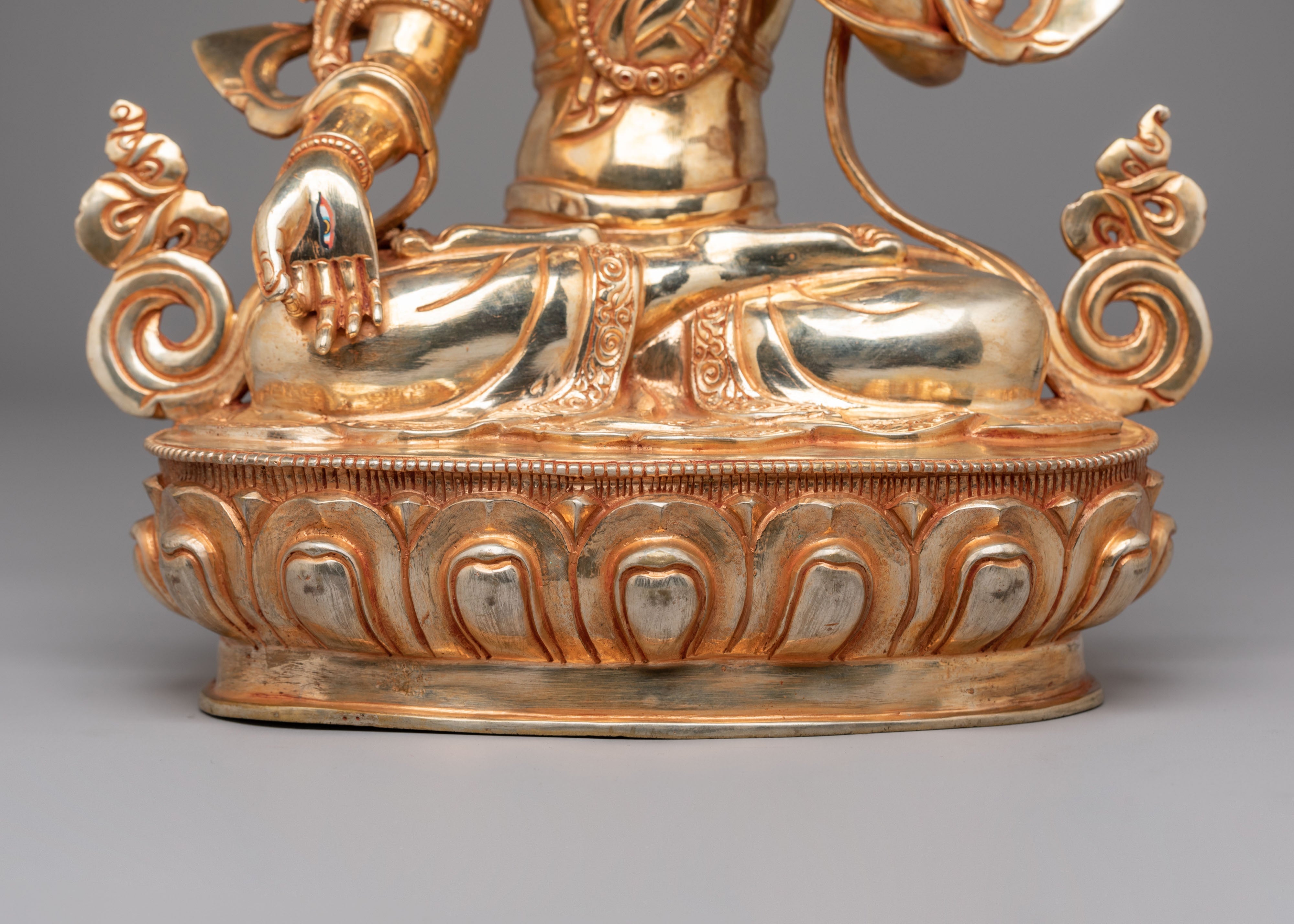 White Tara Mother of Liberation Figurine | Tibetan Goddess Sculpture
