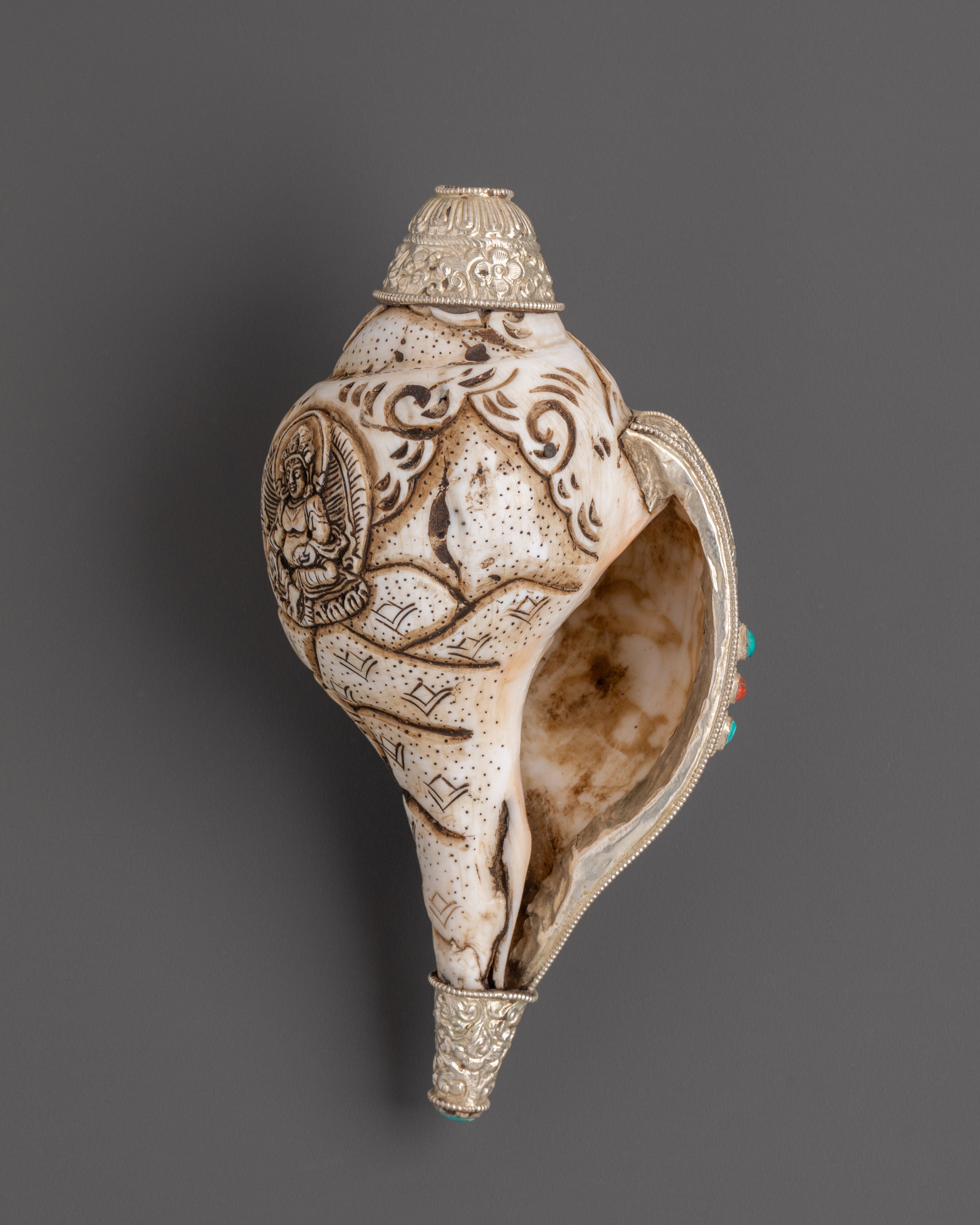 Sacred Conch Artifact |  Meditation and Altar Decor