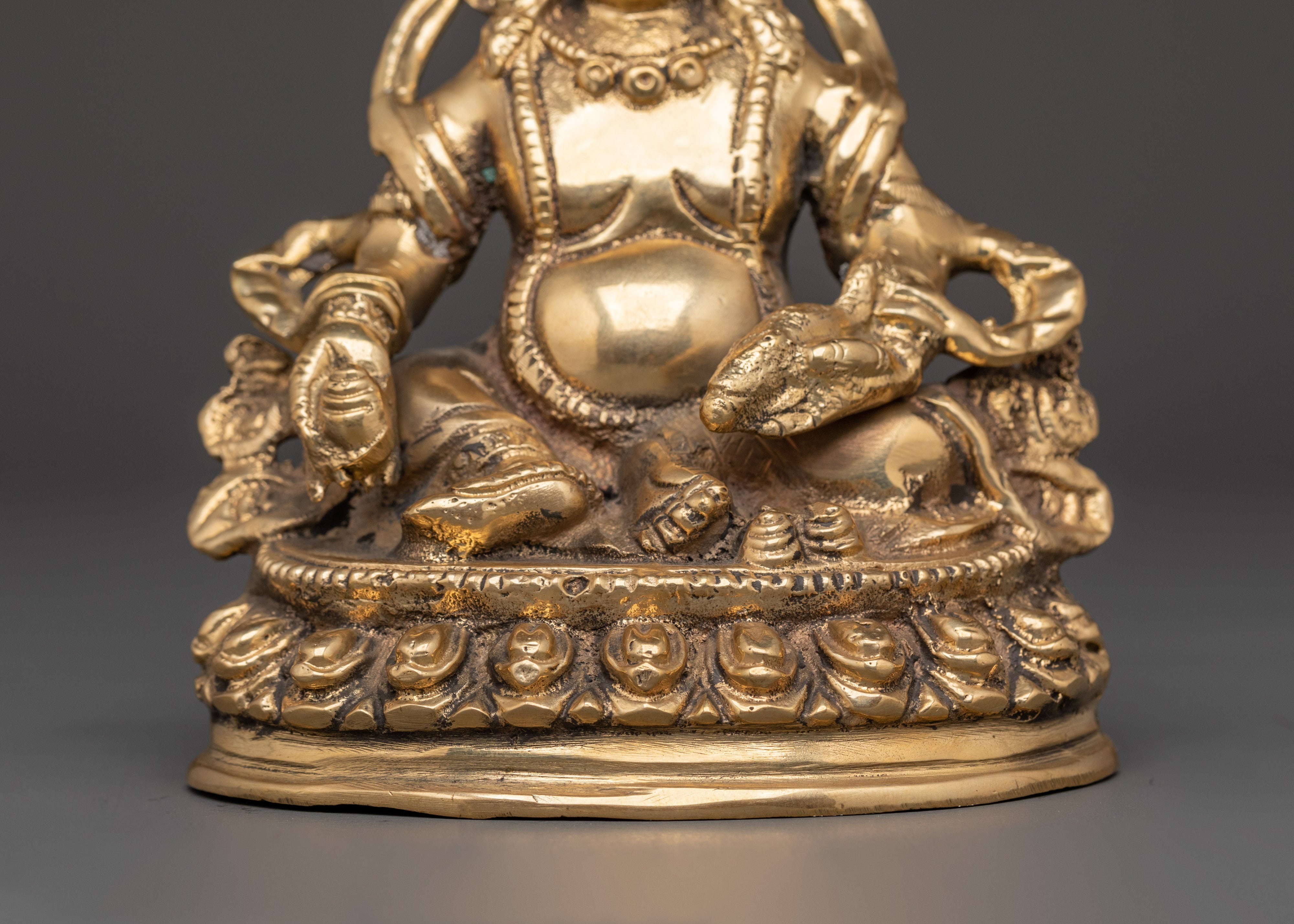 Handcrafted Brass Dzambhala Statue | Wealth Deity of Prosperity and Abundance