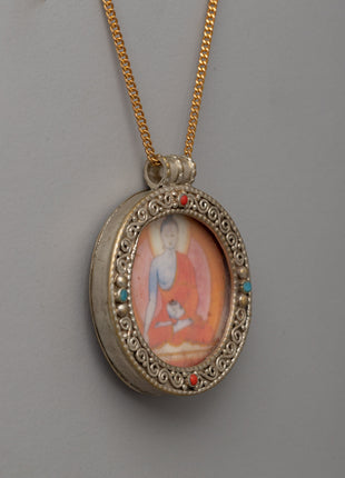 Handcrafted Shakyamuni Buddha Locket | Perfect Spiritual Amulet for Wisdom & Knowledge