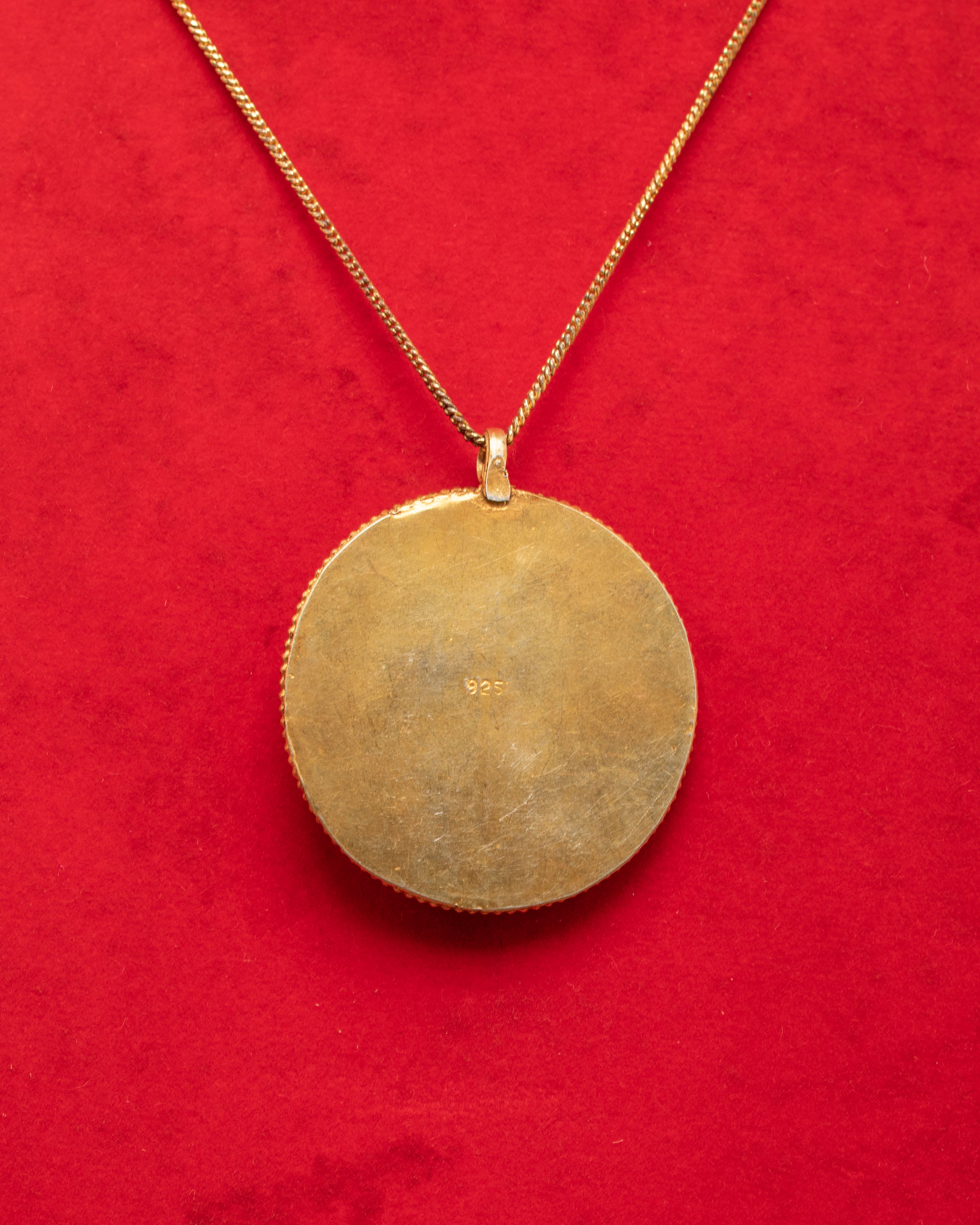 Unique Handcrafted Gemstone Locket | Gold Plated Silver Jewelry