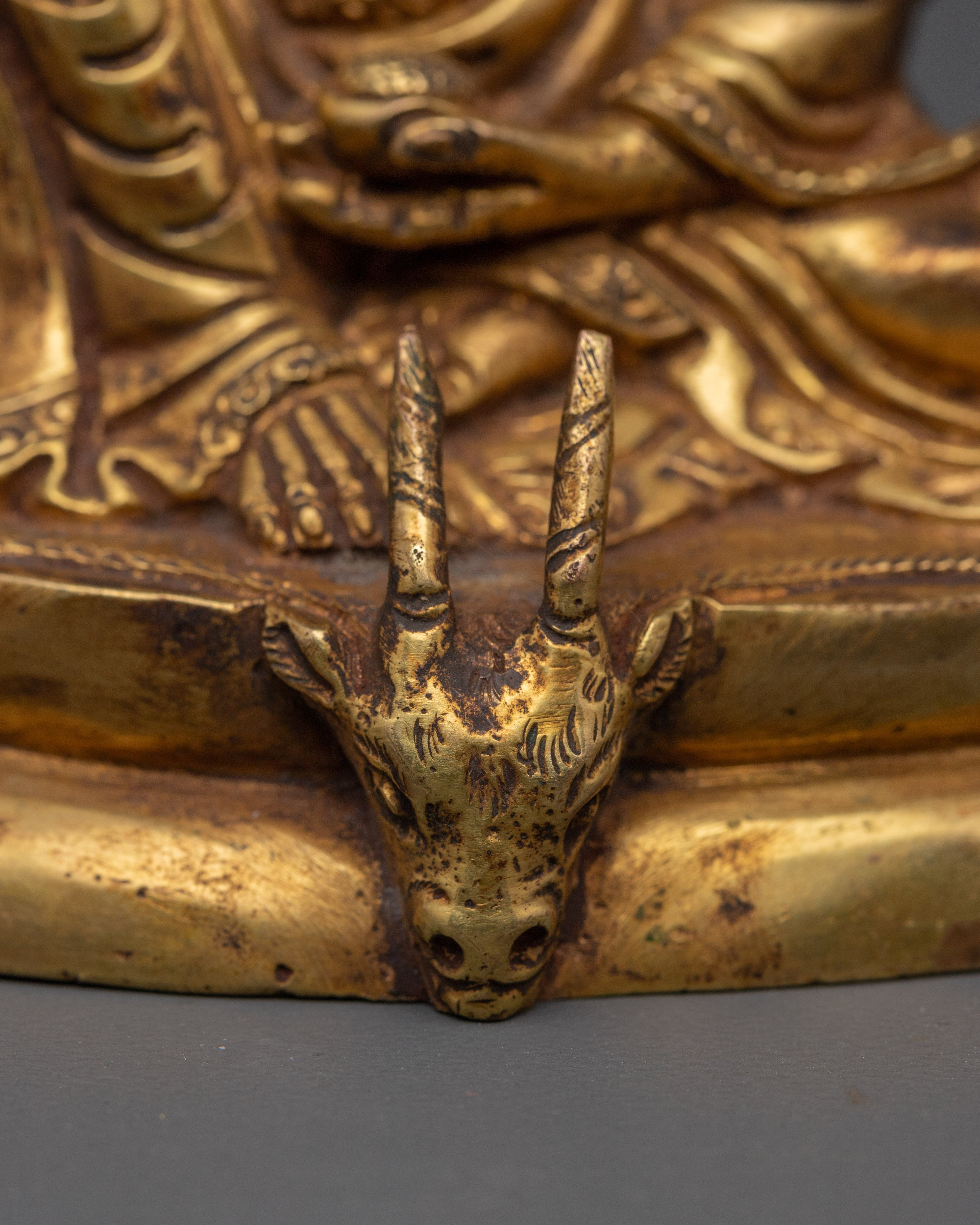 Milarepa Gold Plated Statue | Tibetan Buddhist Master