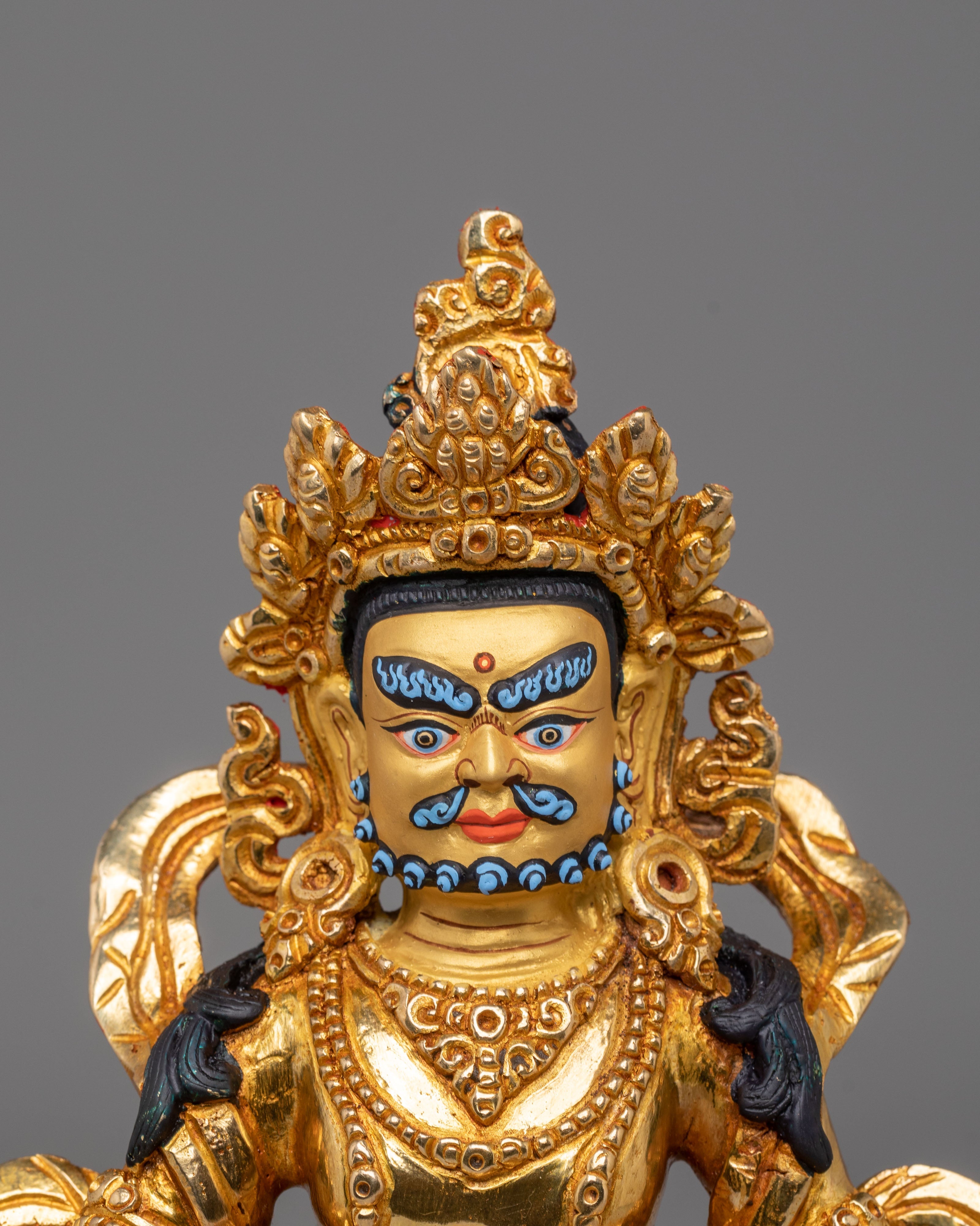 Handcrafted Copper Artwork of Dzambhala | Embodiment of Wealth