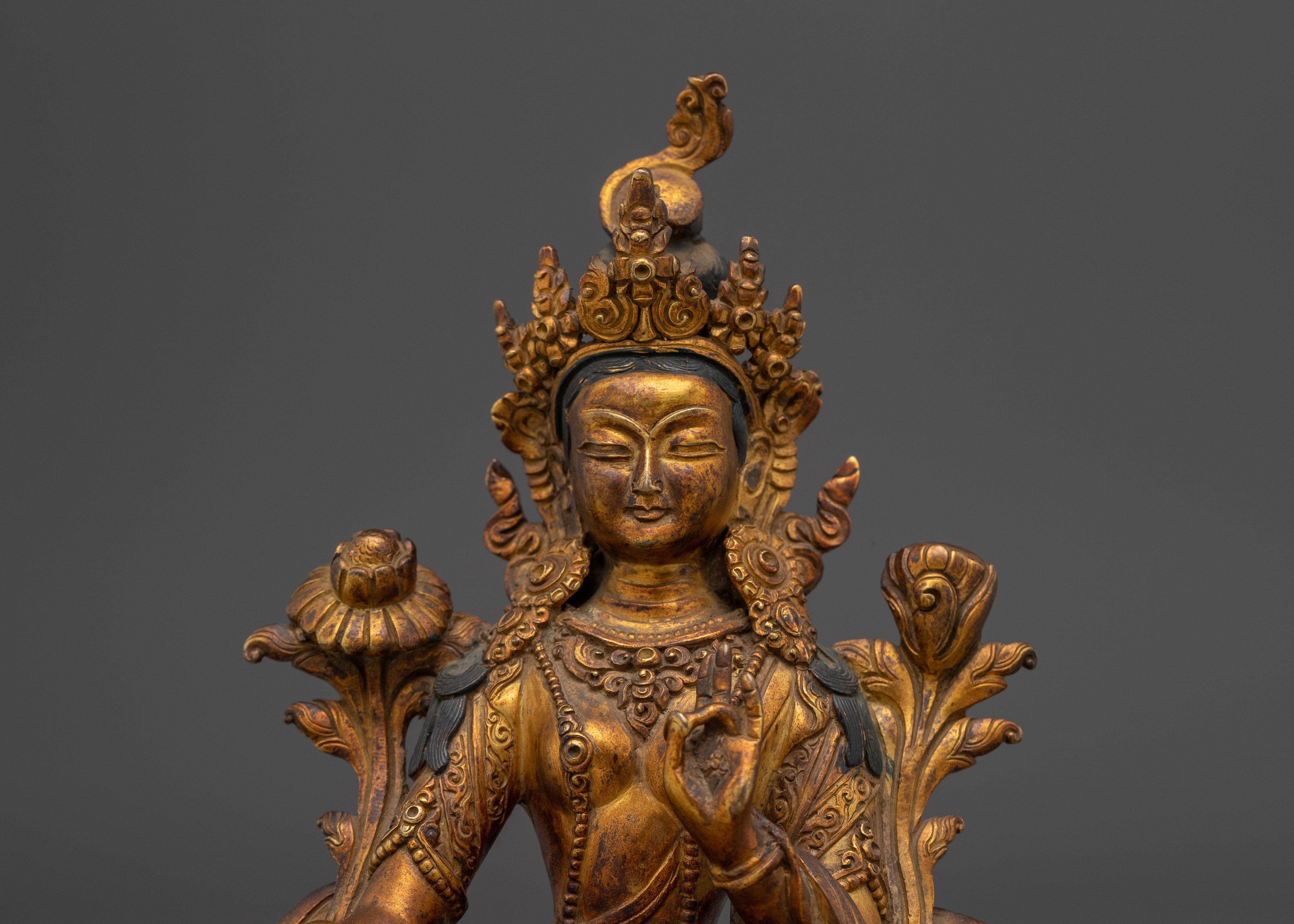 Sacred Green Tara Mother of Liberation | Handcrafted Nepali Meditation Altar Deity