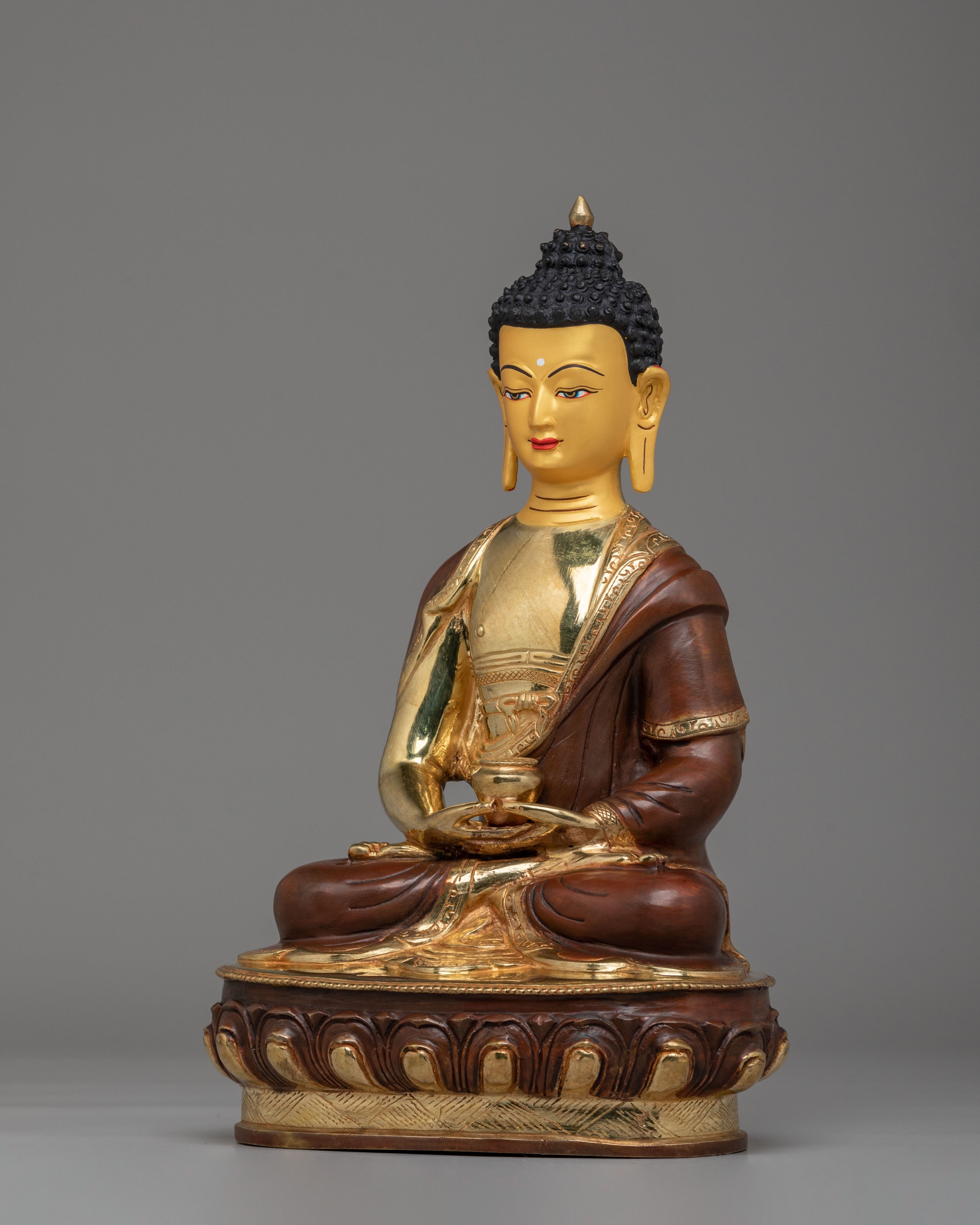 Traditional Amitabha Buddha Sculpture | Tibetan Buddhist Altar Statue