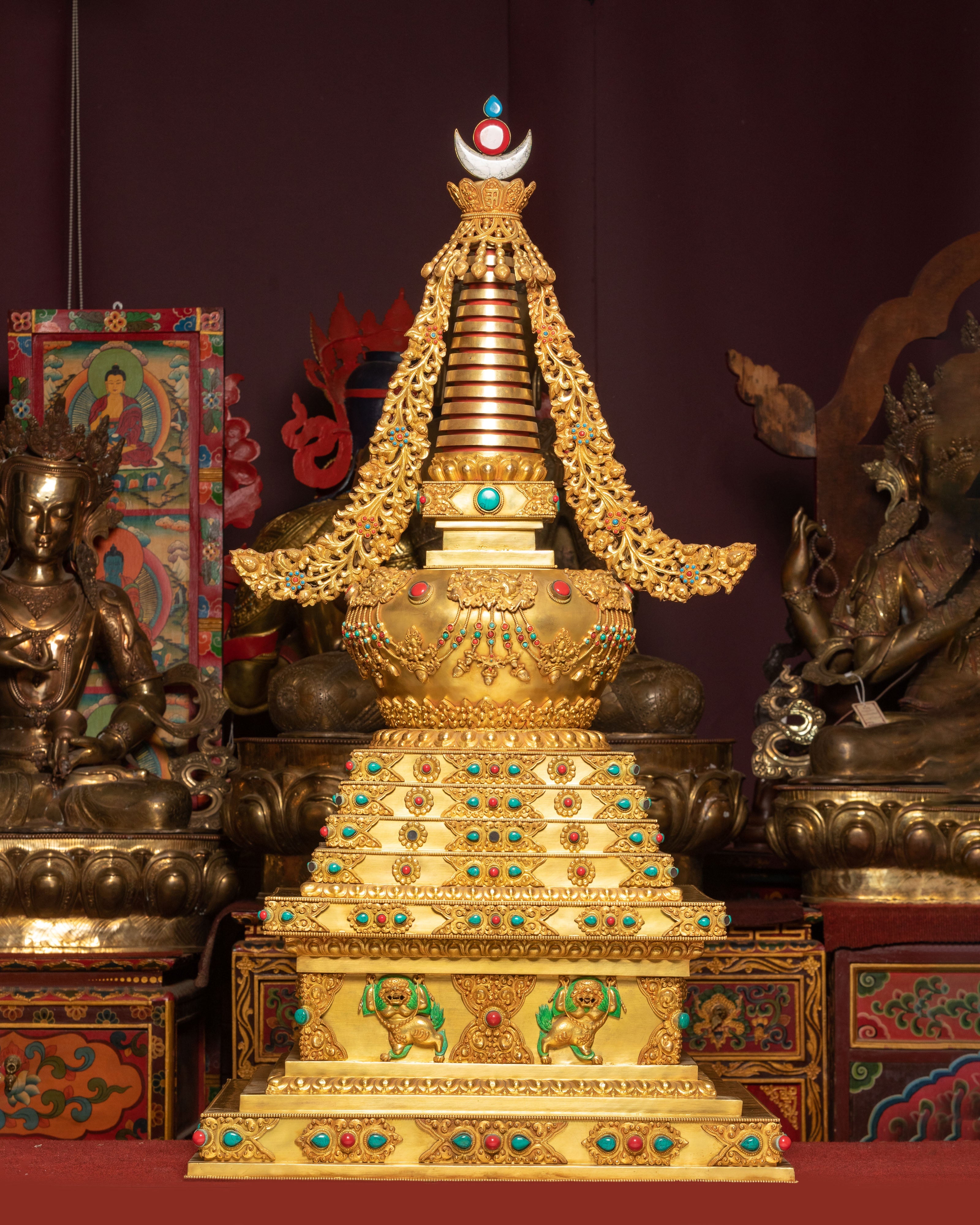 Large Golden Stupa | Path to Enlightenment