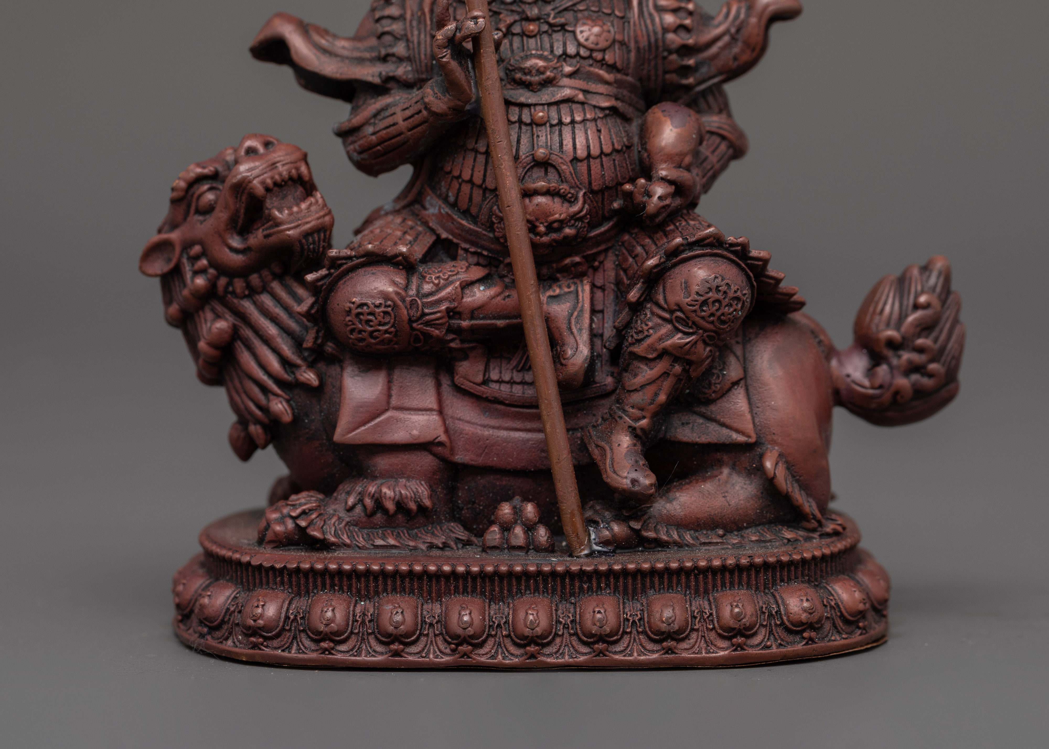 Oxidized Copper Namtoshe Statue | Buddhist Guardian Deity Sculpture