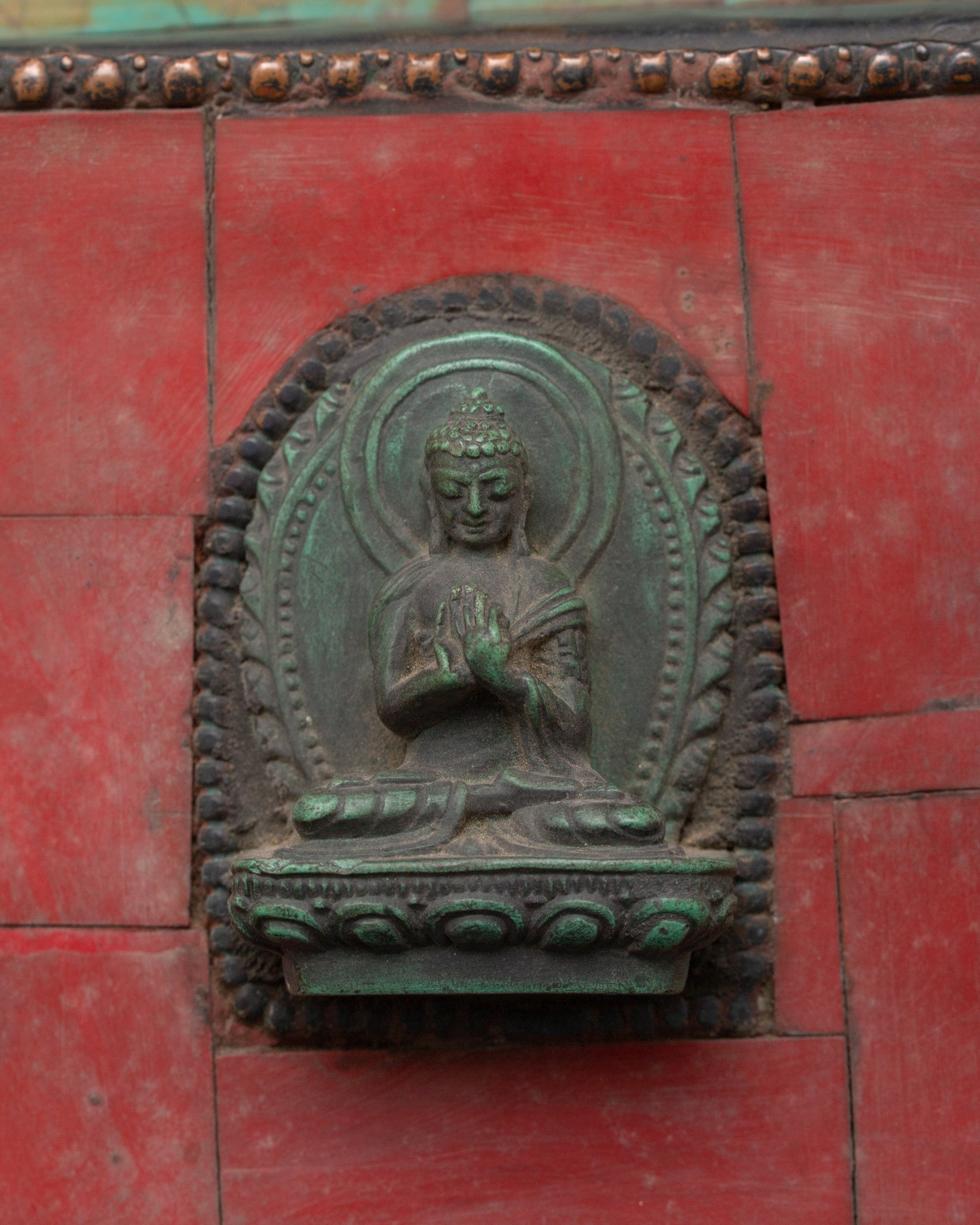 Buddhist Wall Hanging | Copper Buddha Panel