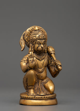 Brass Hanuman Statue | Strength & Devotion Decor