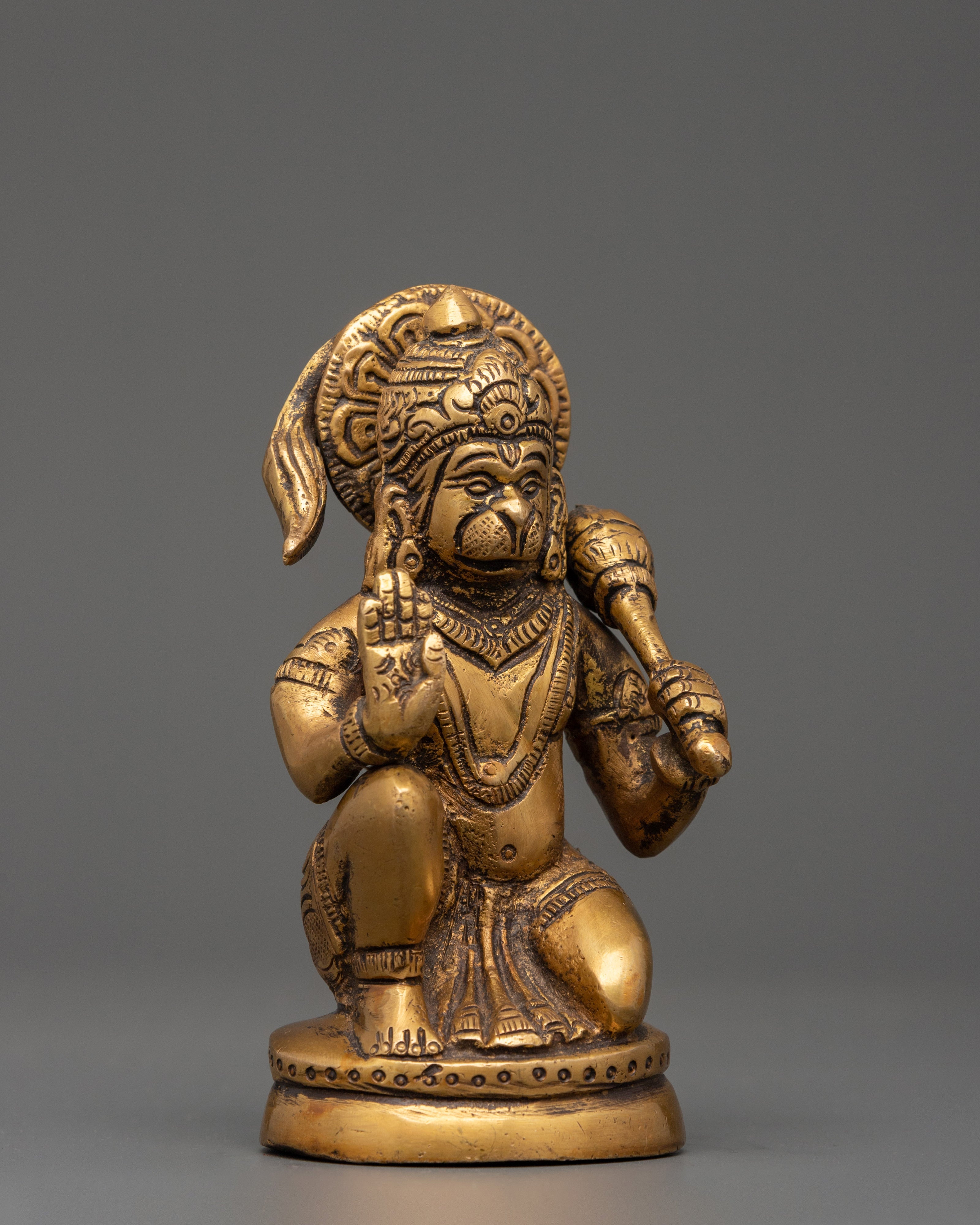 Brass Hanuman Statue | Strength & Devotion Decor