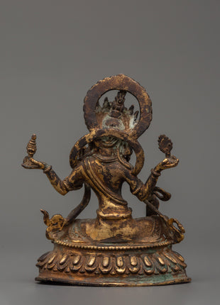 Hindu Wealth Deity Laxmi Statue | Prosperity and Blessings Figurine