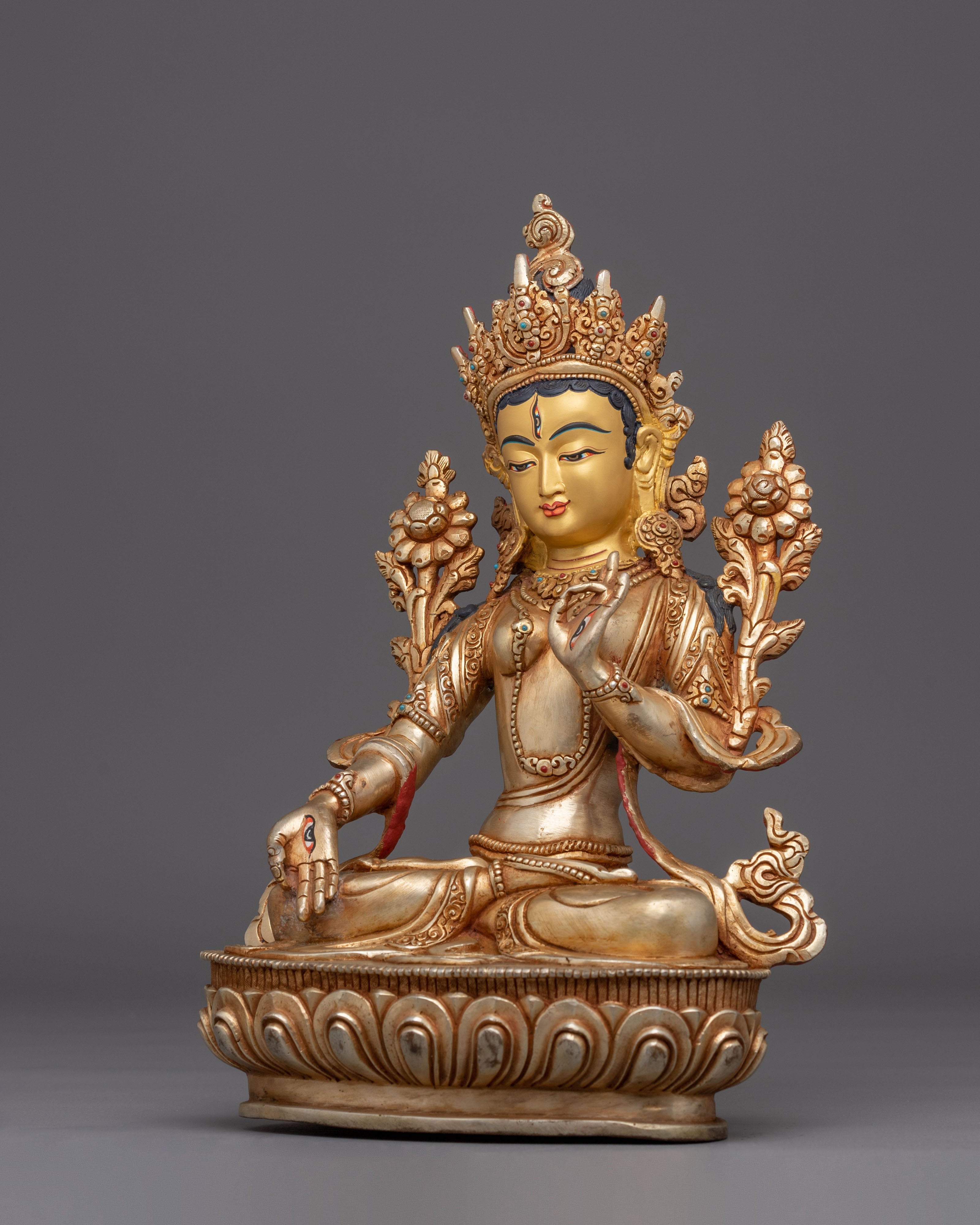 Meditation Goddess White Tara Statue | Symbol of Compassion and Healing