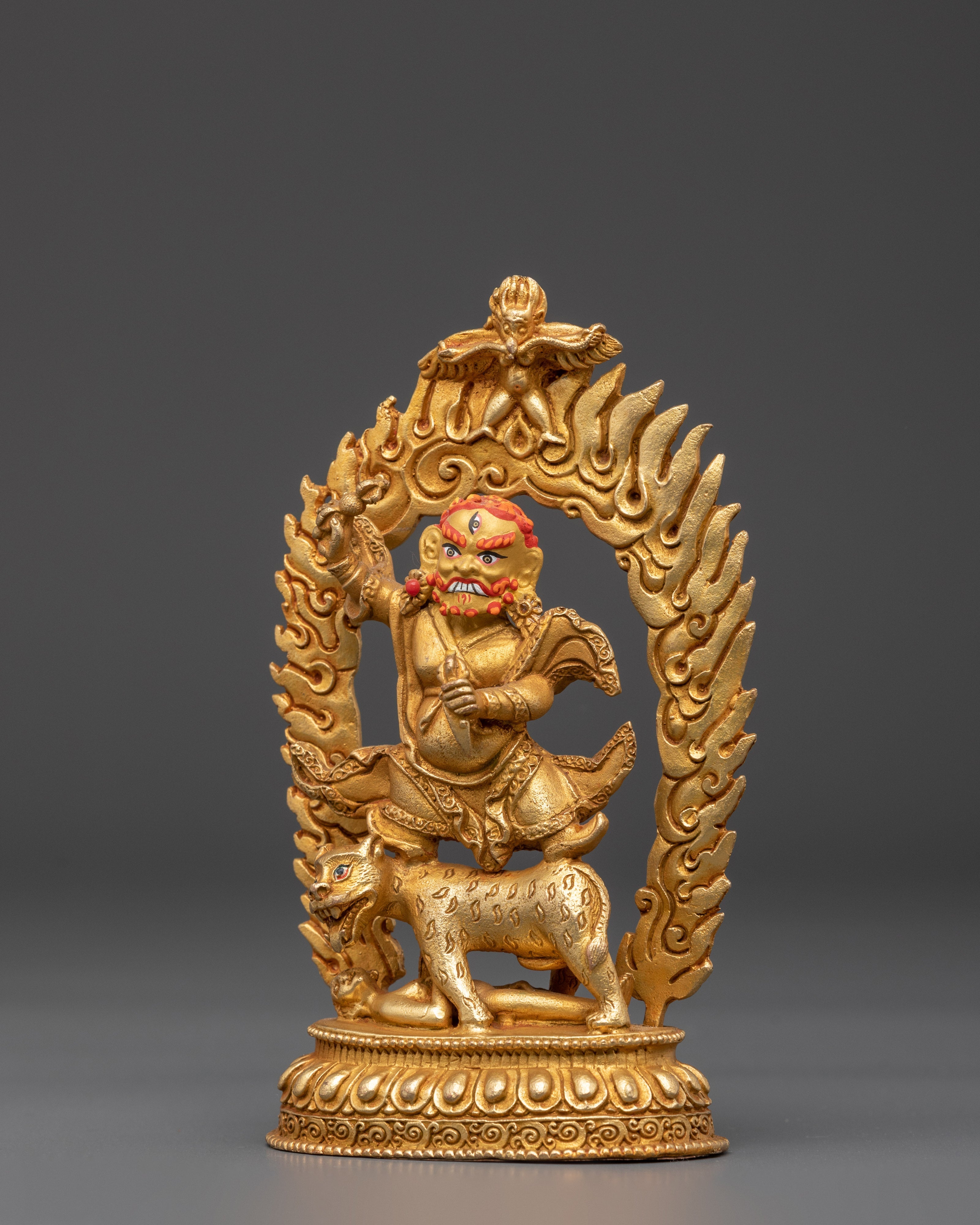 Sacred Protector Deity Dorje Drollo Statue | Tibetan Guardian Sculpture