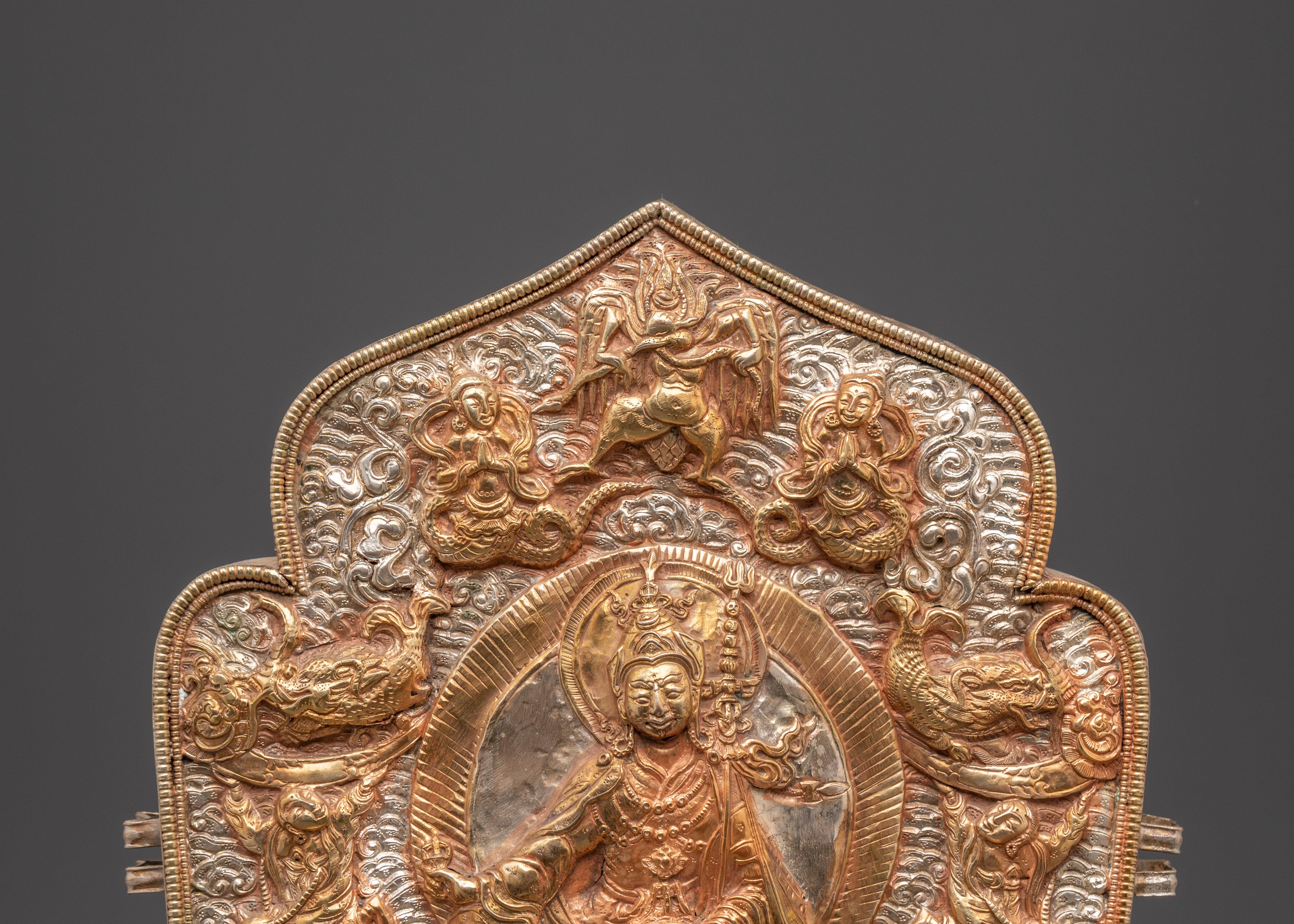 Handmade Tibetan Ghau with Padmasambhava | Sacred Buddhist Amulet