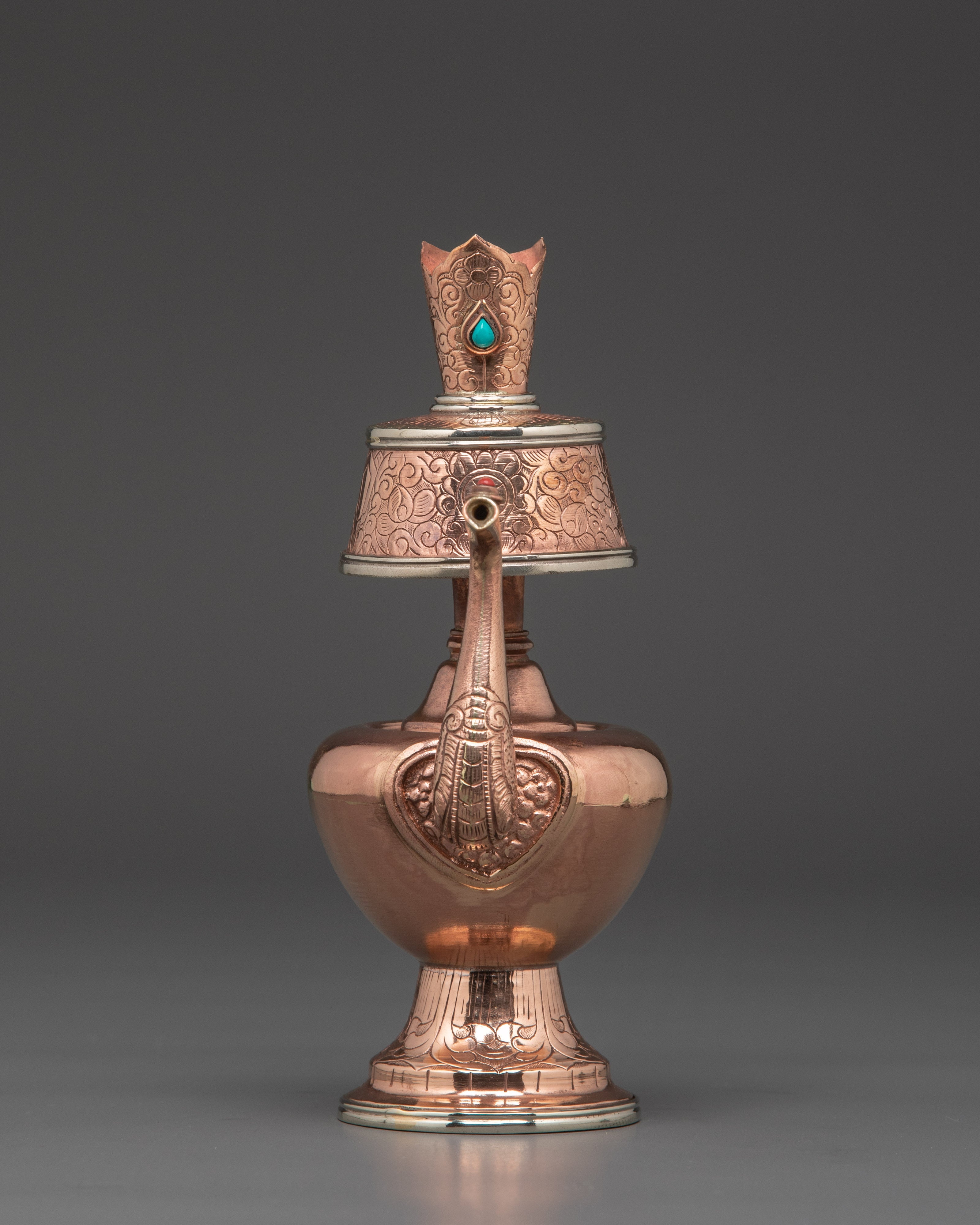 Handmade Altar Ritual Bhumba | Traditional Copper Buddhist Offering Vase