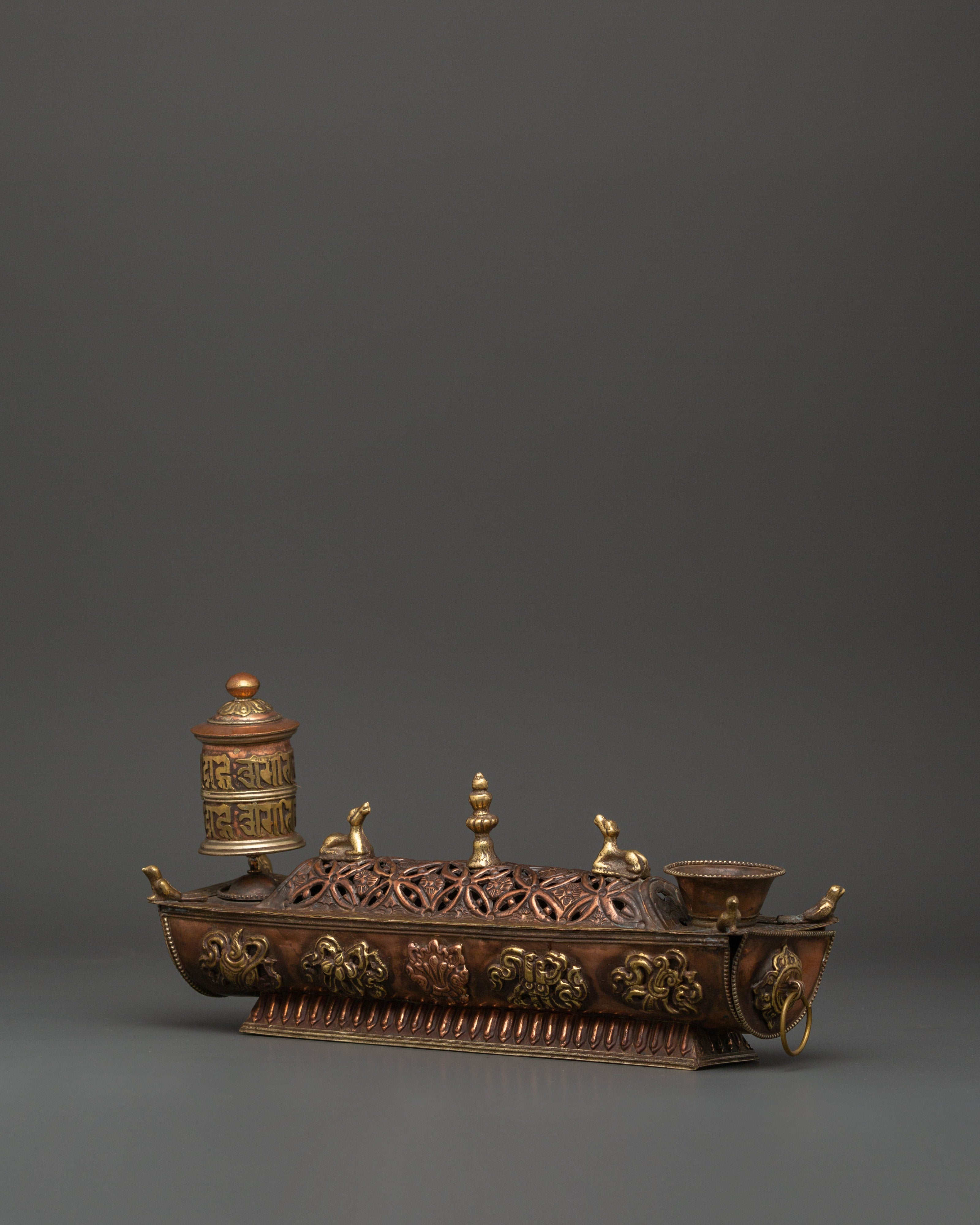 Handcrafted Copper & Brass Incense Burner | Ritual & Meditation Decor