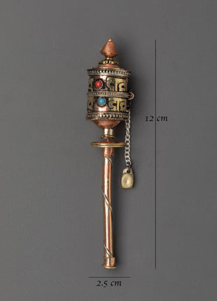 Prayer Wheel Tibetan Buddhist Mantra Spinner | Peace & Purification Ritual Tool
