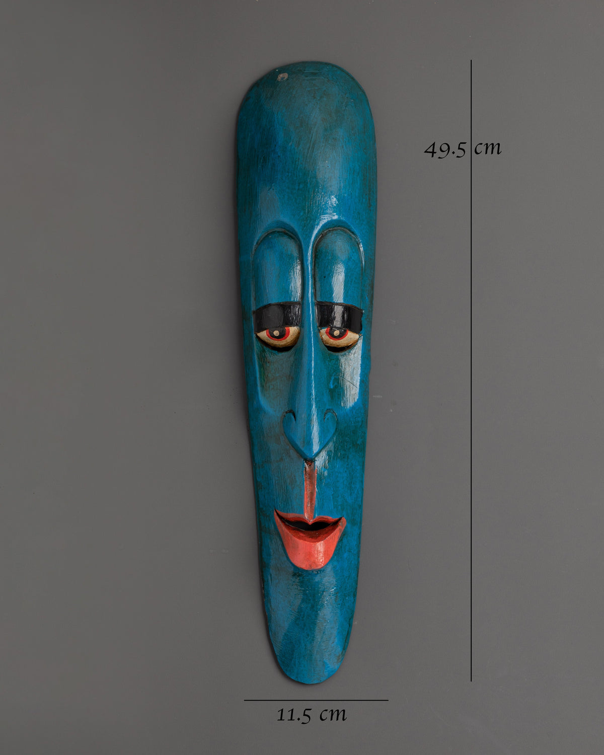 Blue Artistic Wall Hanging | Hand-Painted Wooden Decor