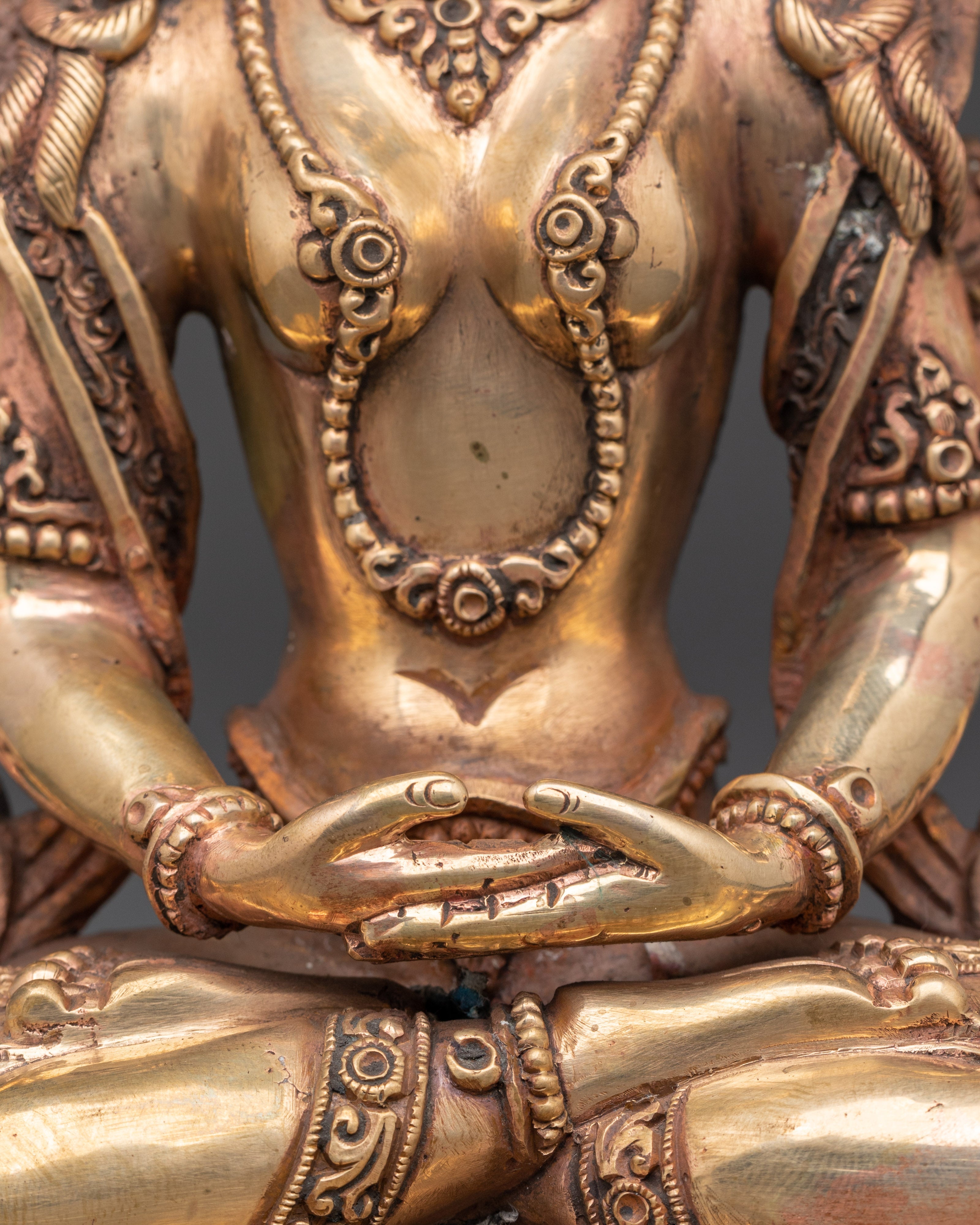 Handcrafted Copper Prajna Paramita Statue | Bodhisattva of Wisdom