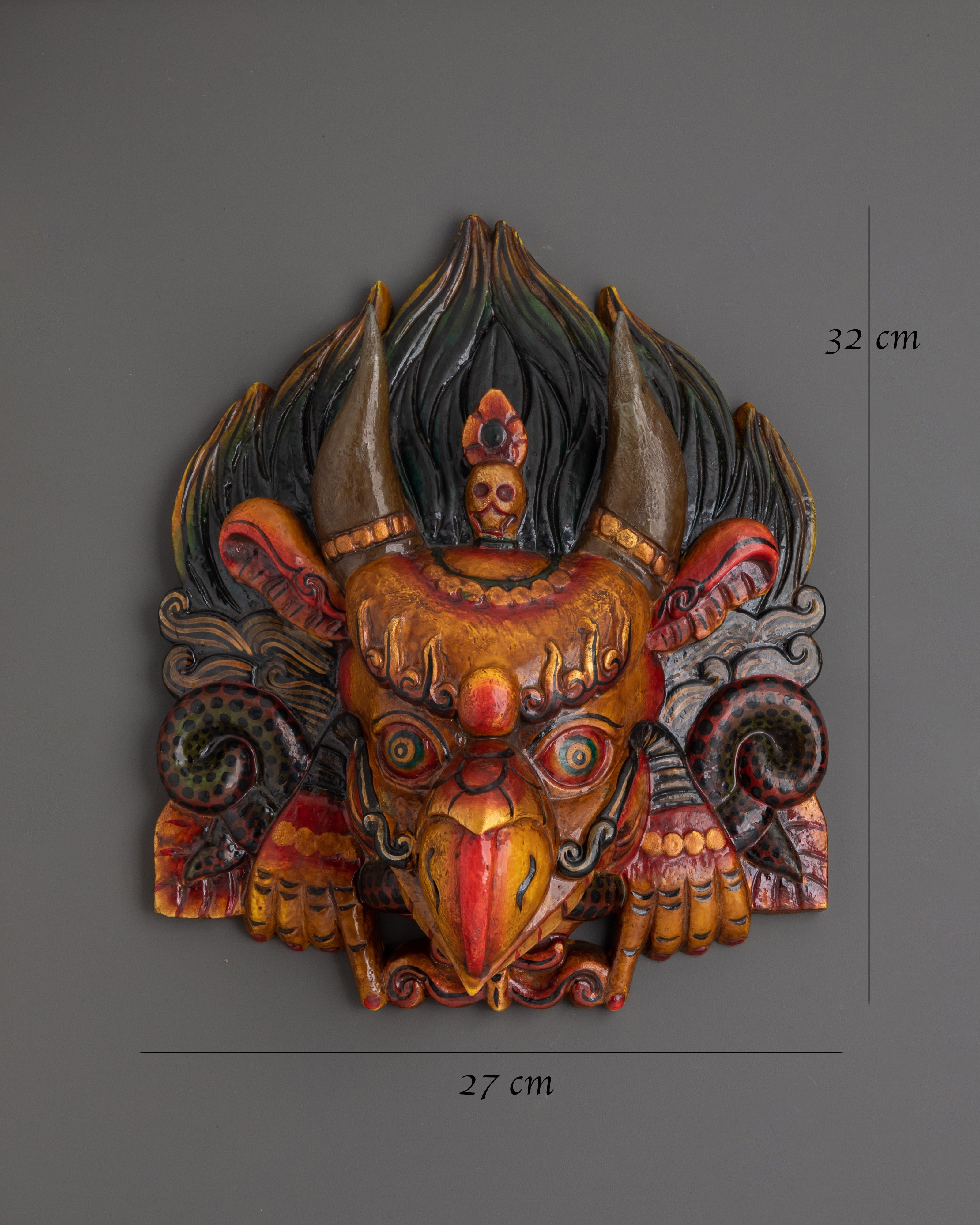 Garuda Mask Wall Hanging | Ethnic Spiritual Wall Decor