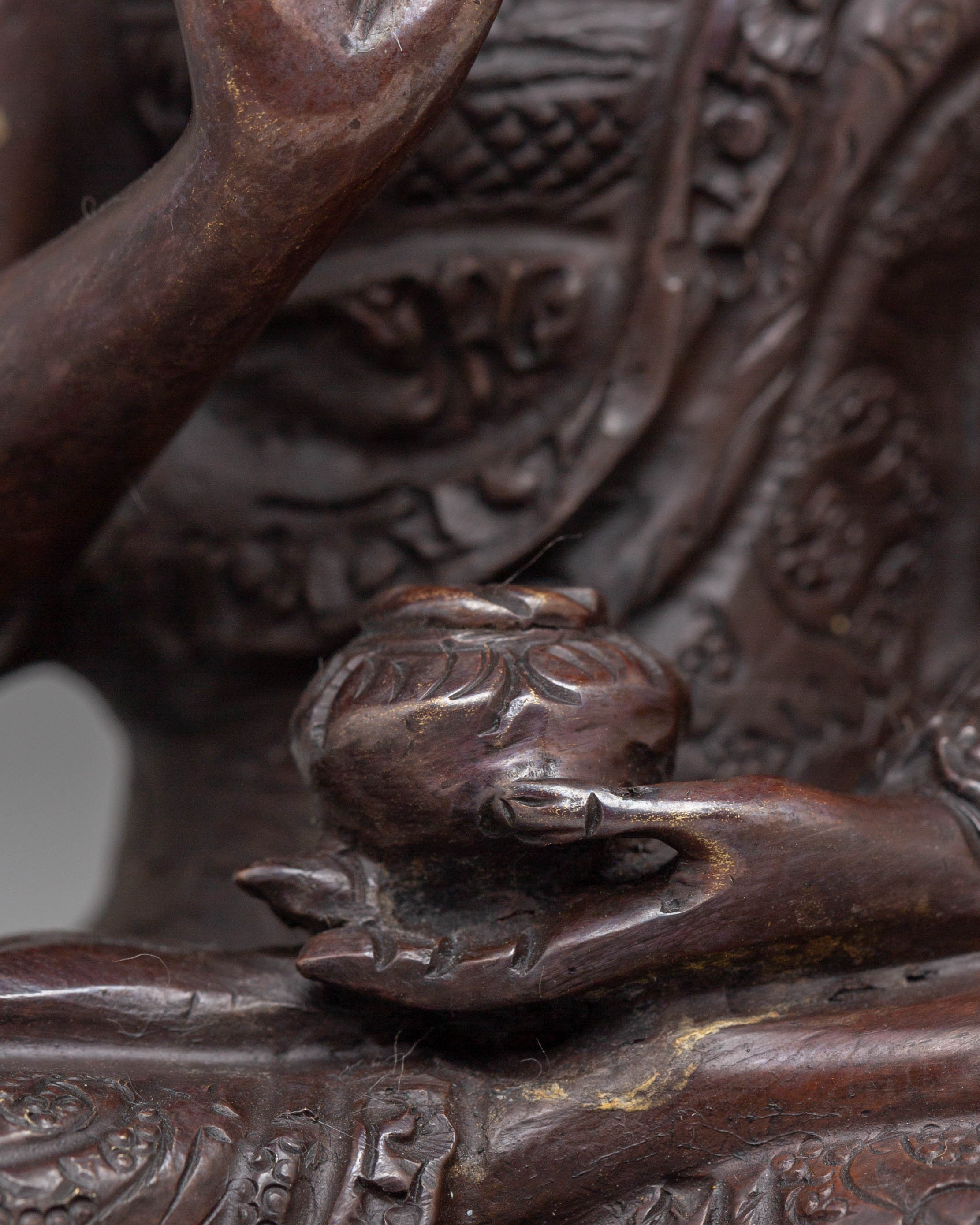 Sacred Amogasiddhi Buddha Altar Statue | Tibetan Buddhist Sculpture