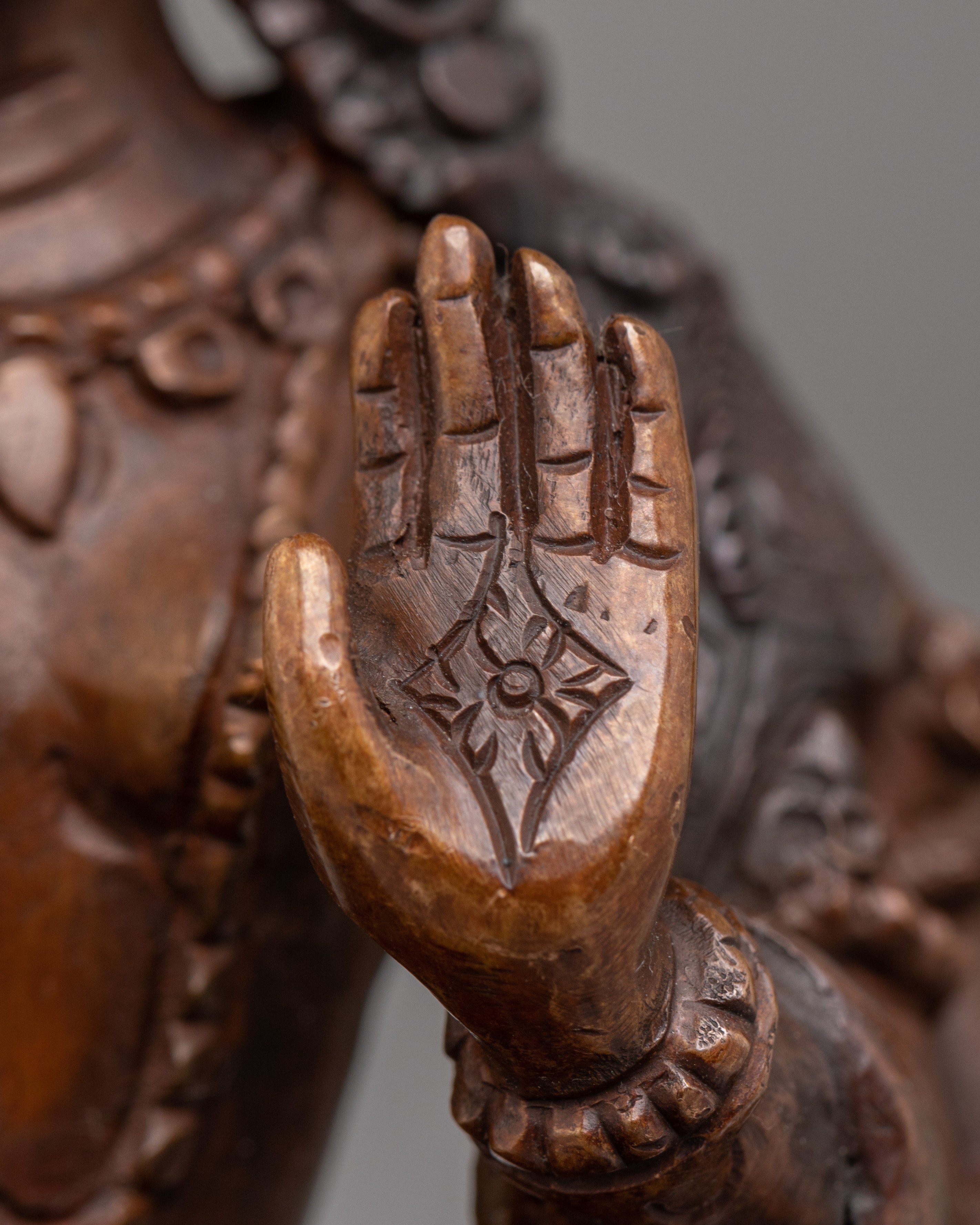 Laxmi Handcrafted Statue | Oxidized Copper Body