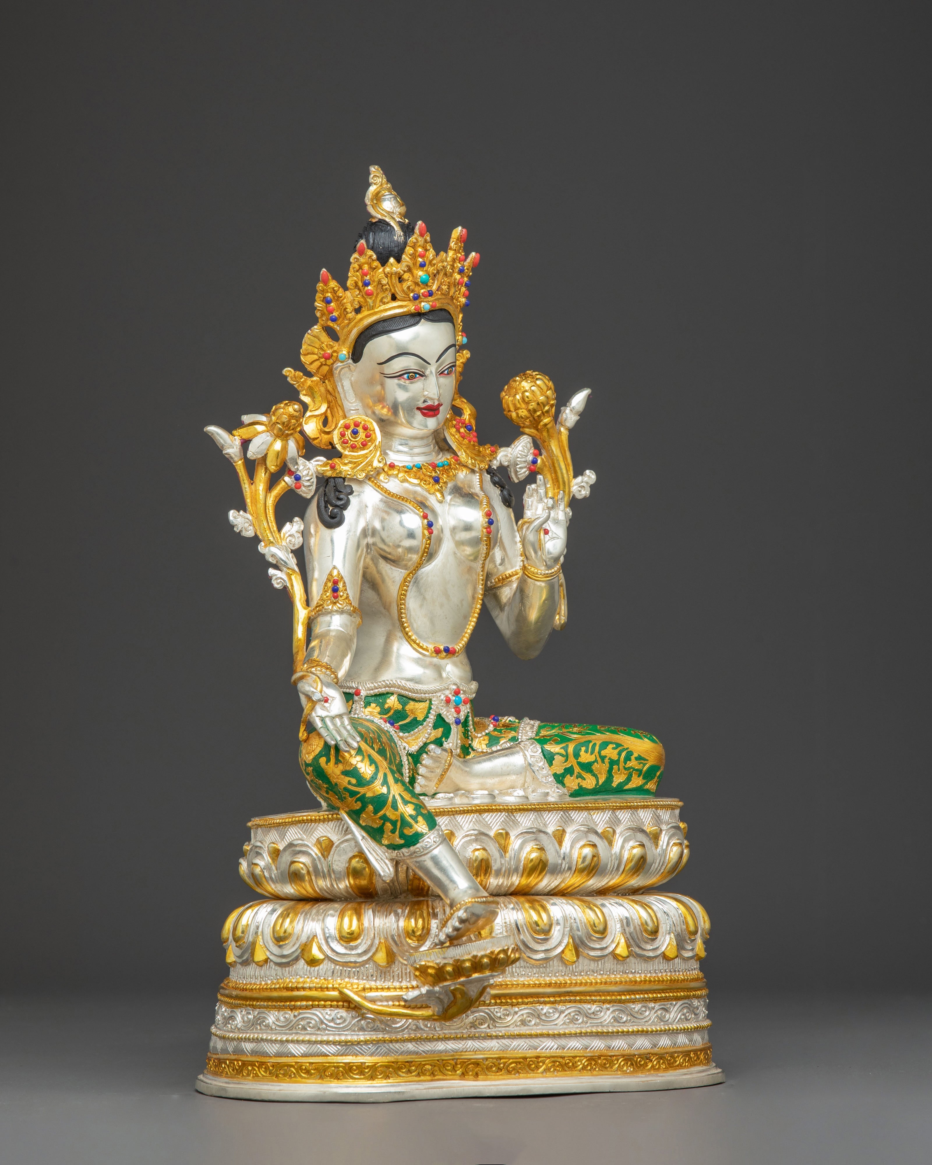 39cm Green Tara Statue | Symbol of Prosperity and Protection