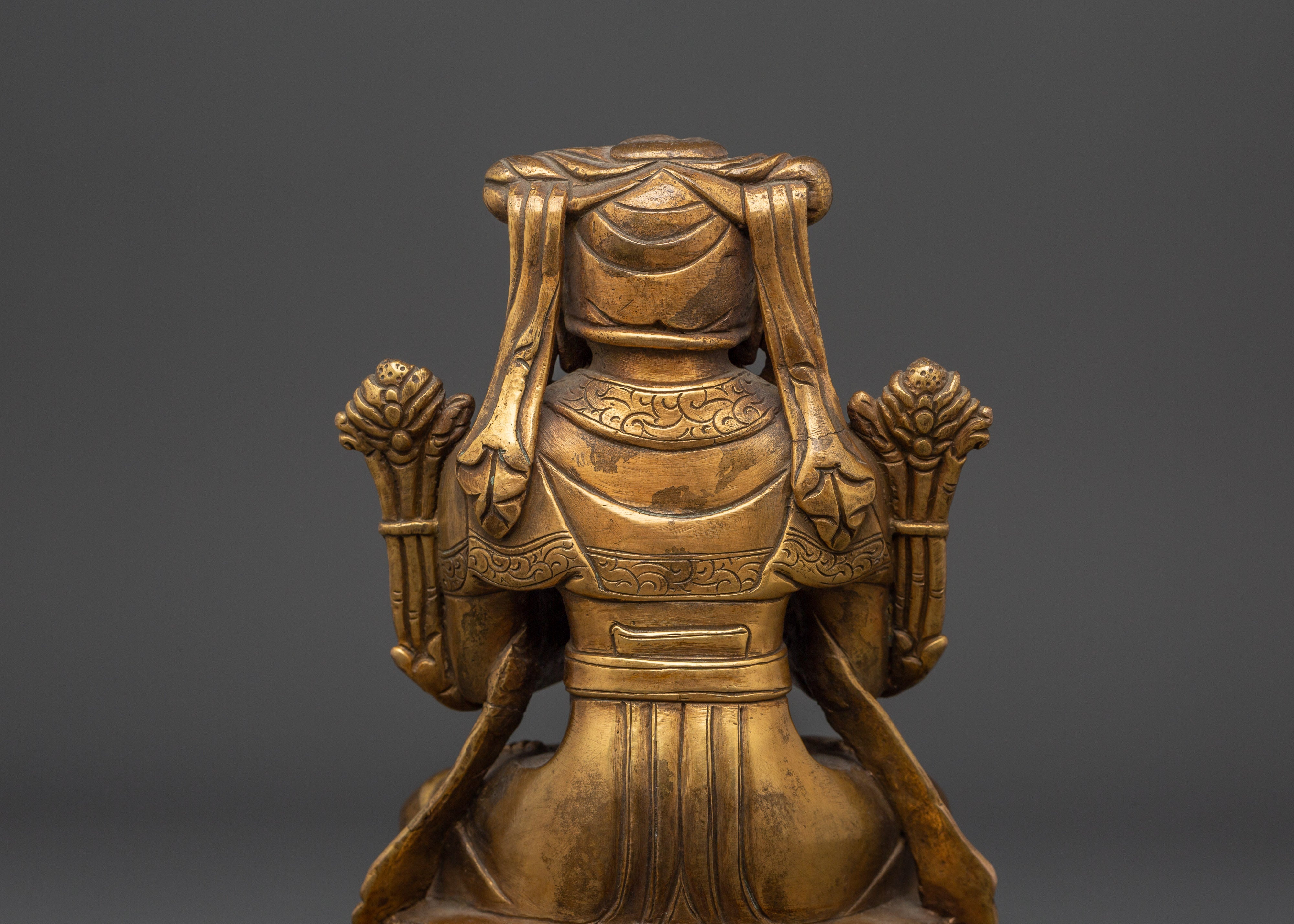 Gold Plated Buddhist Master | Altar Decor
