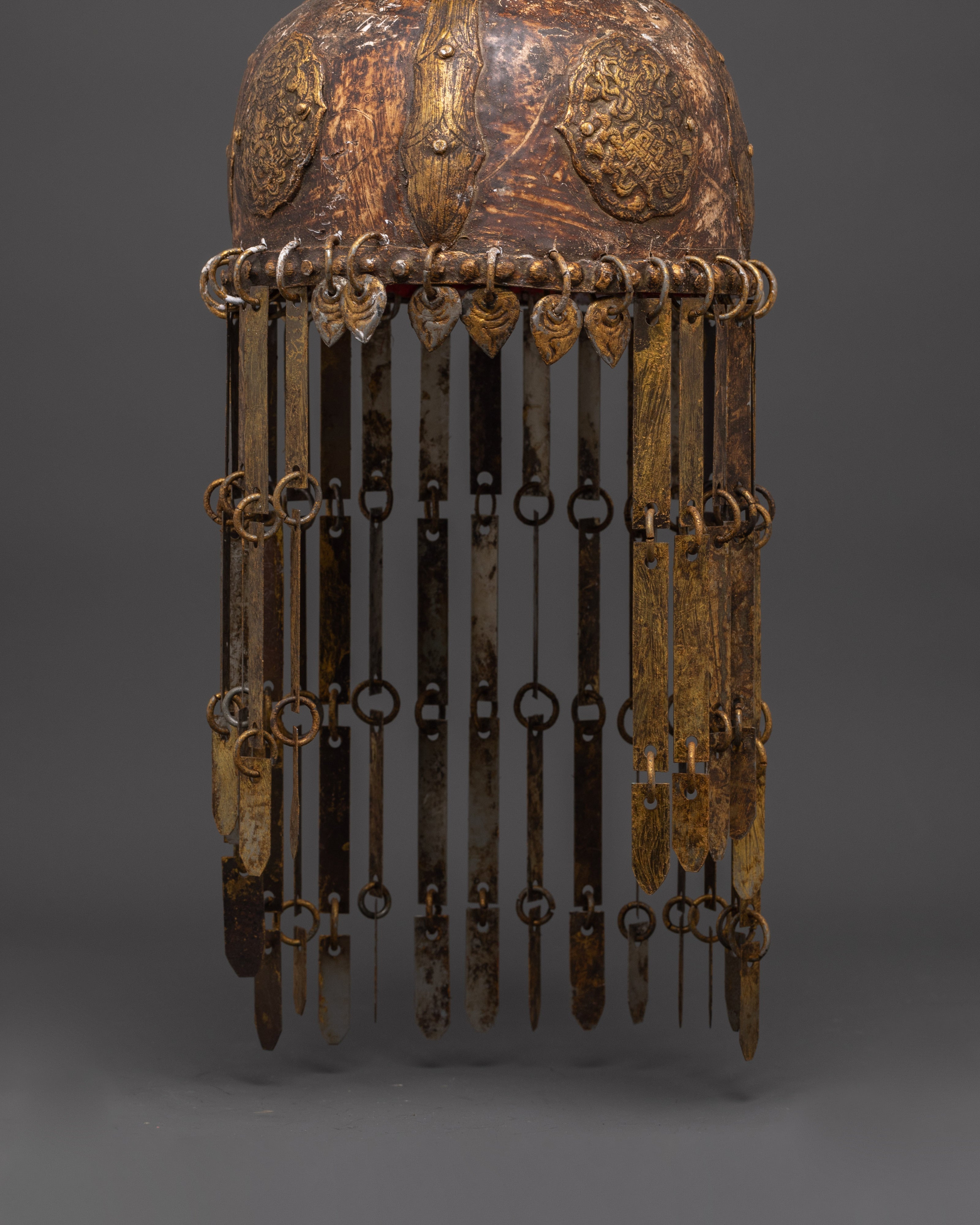 Tibetan Ritual Crown | Handcrafted Iron and Acrylic Ceremonial Headdress