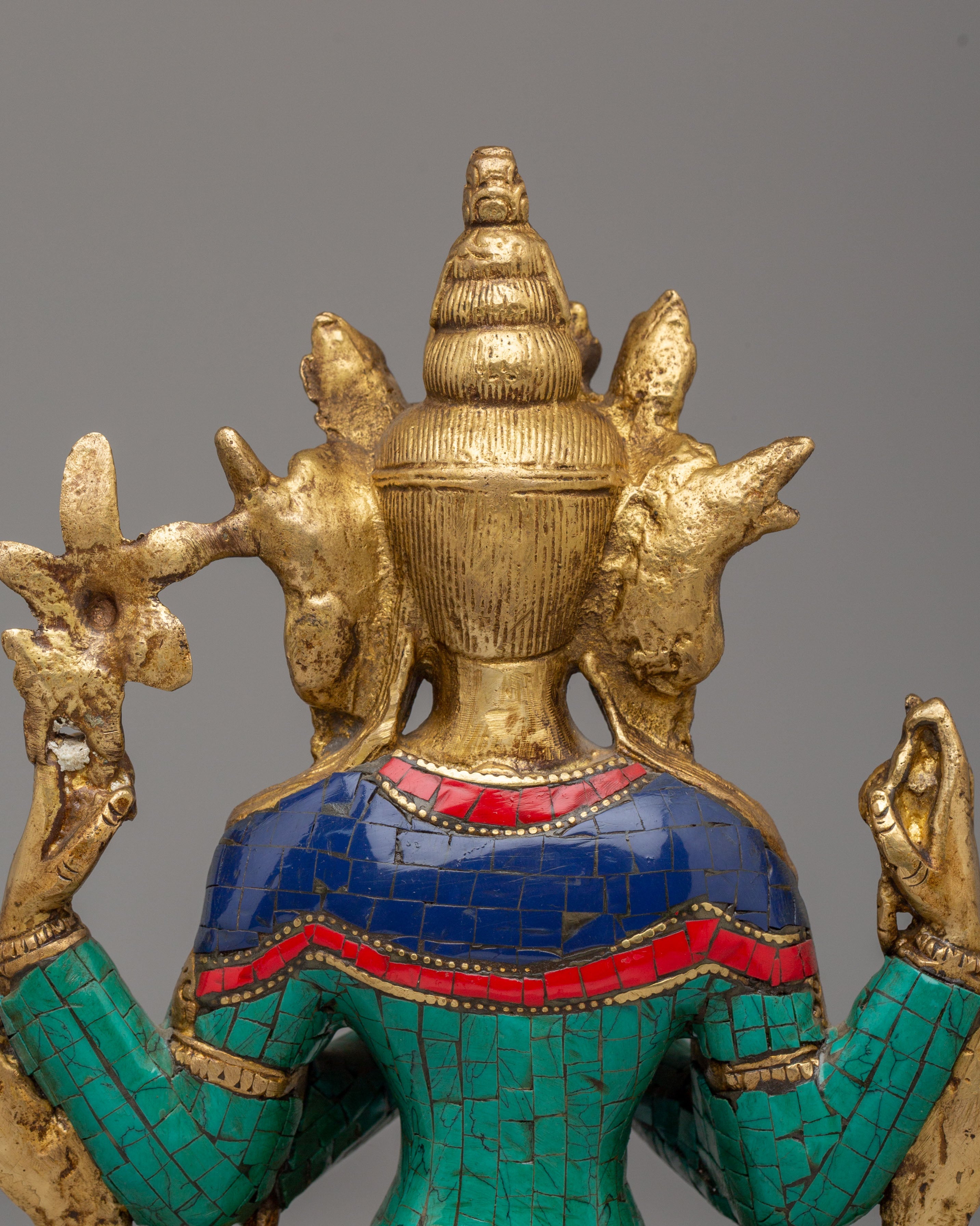 Tibetan Chenrezig Statue for Altar | Buddhist Deity Figurine