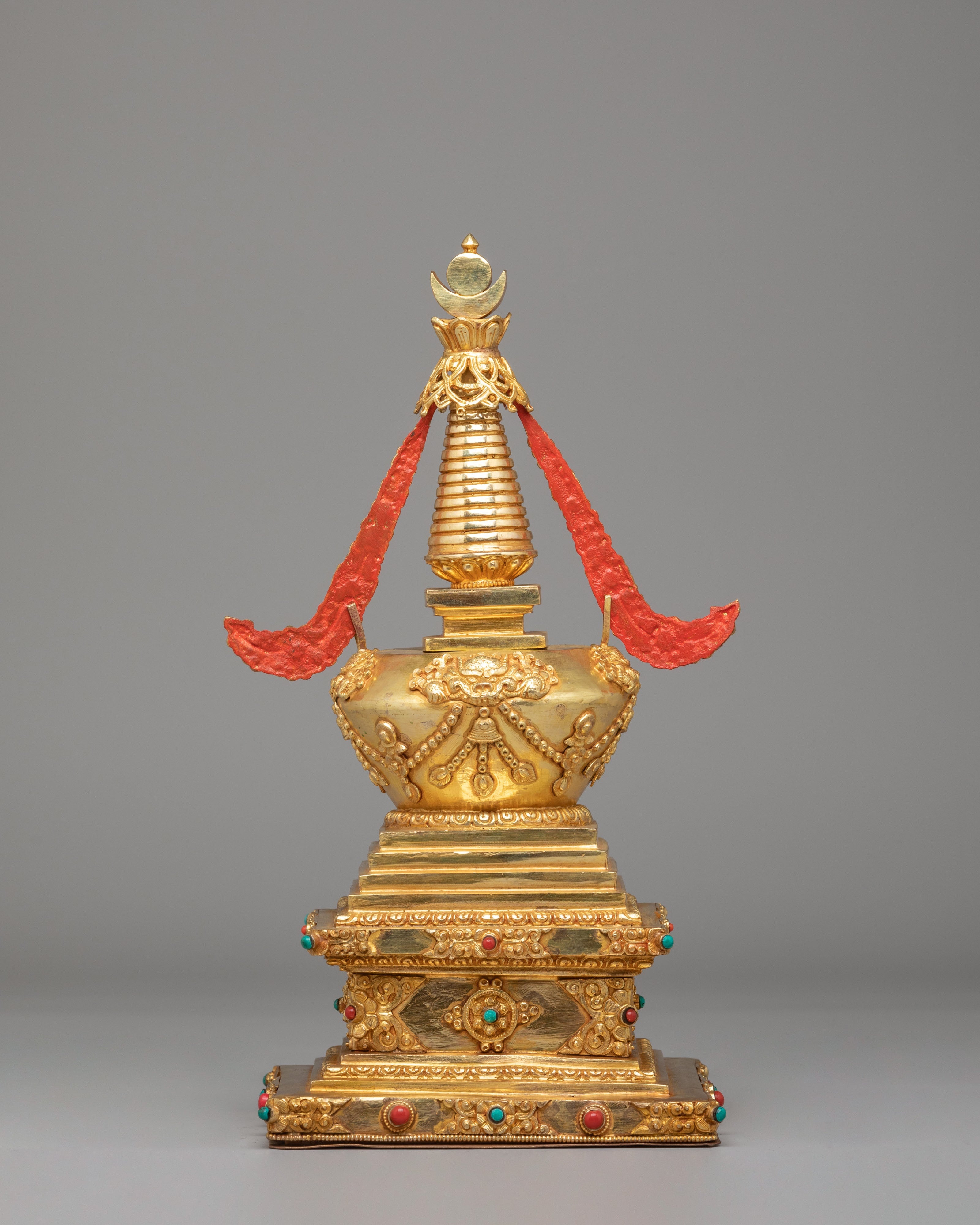 Traditional Altar Enlightenment Stupa | Handmade Tibetan Ritual Stupa