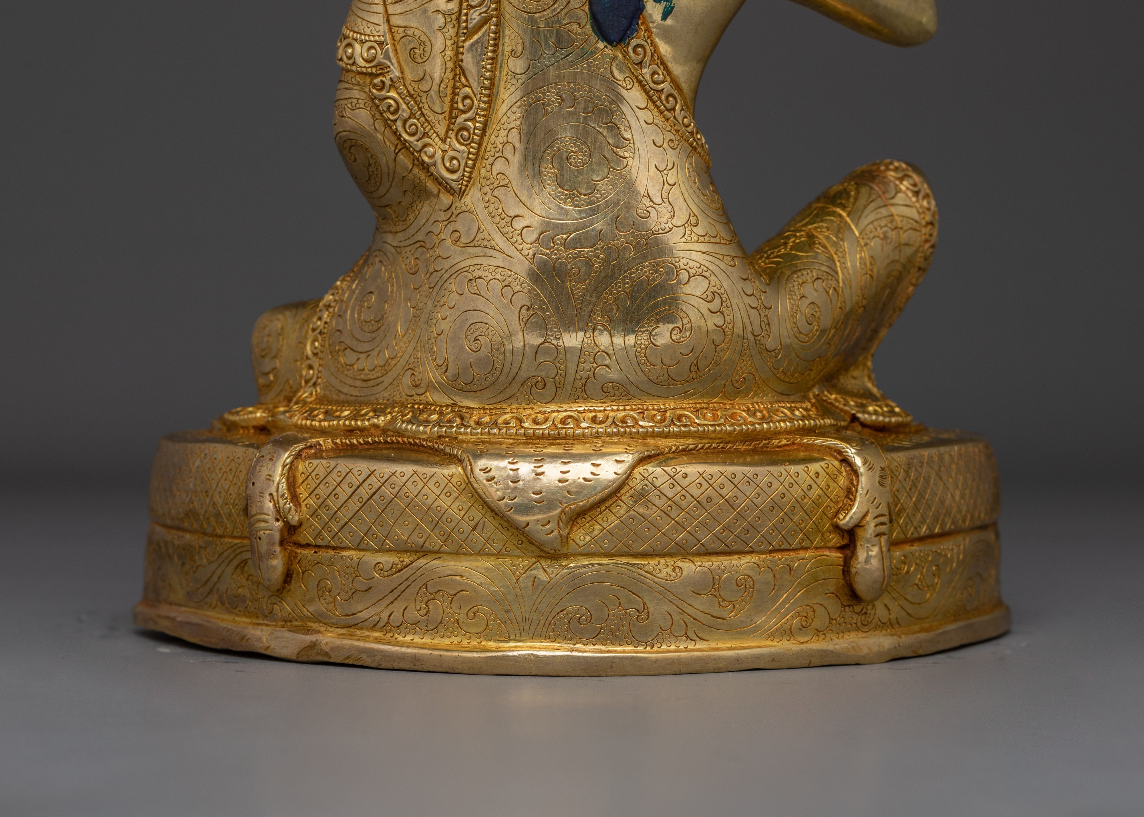 Handcrafted Milarepa Statue for Meditation | Tibetan Yogi Saint Copper Sculpture