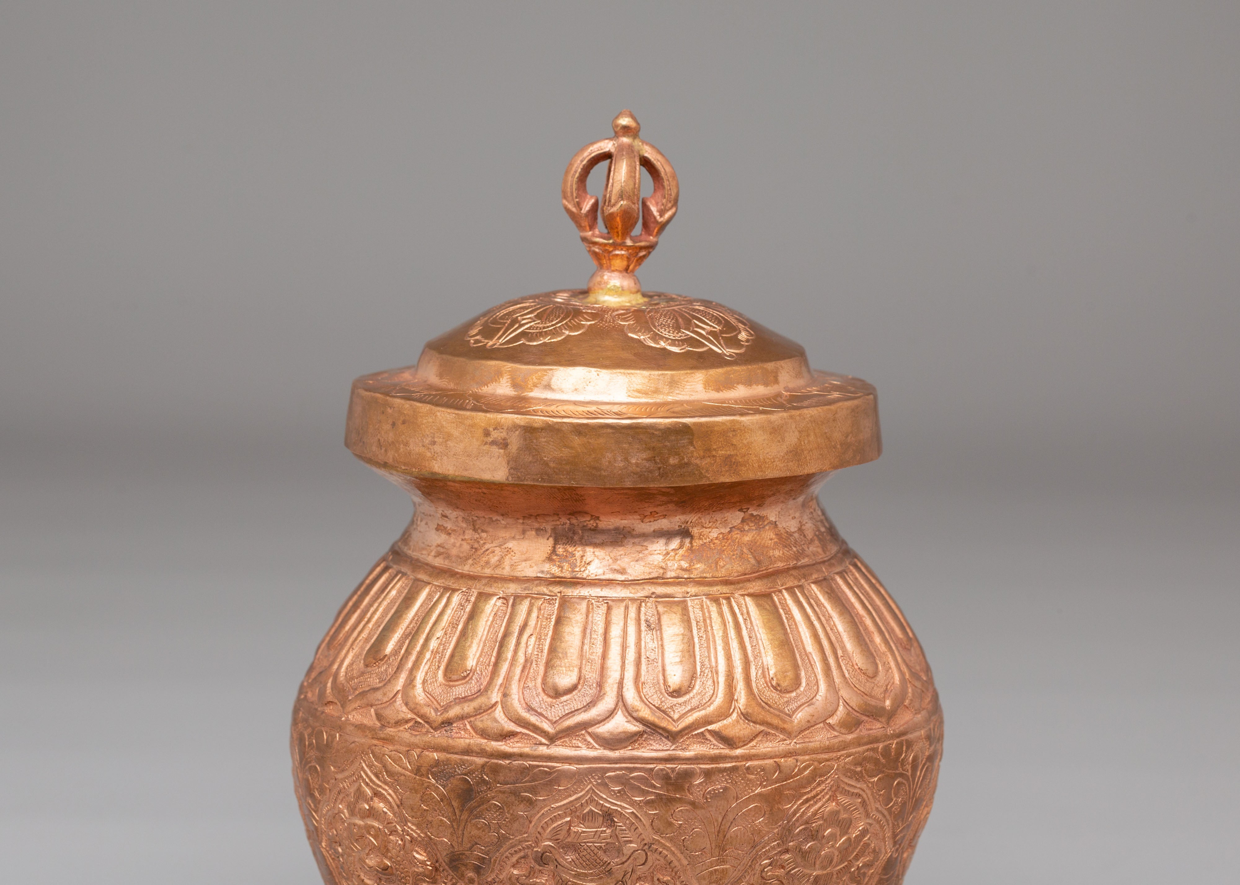 Himalayan Ritual Kalash Vase | Tibetan Buddhist Water Offering Vessel