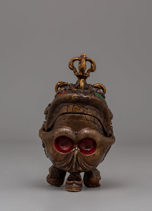 Oxidized Brass Ritual Skull