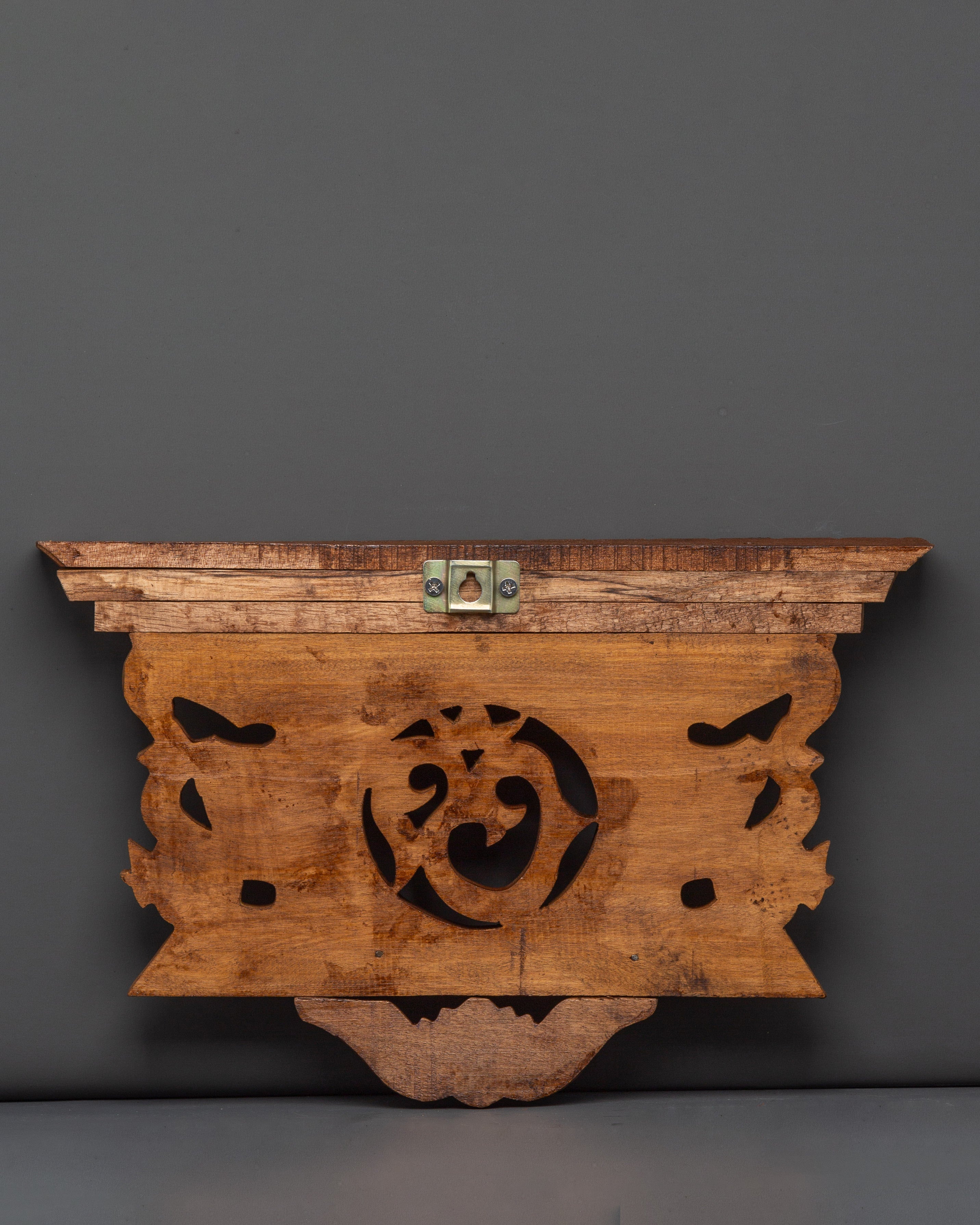 Wooden Om Symbol Wall Decor | Hand-Carved Spiritual Wall Hanging