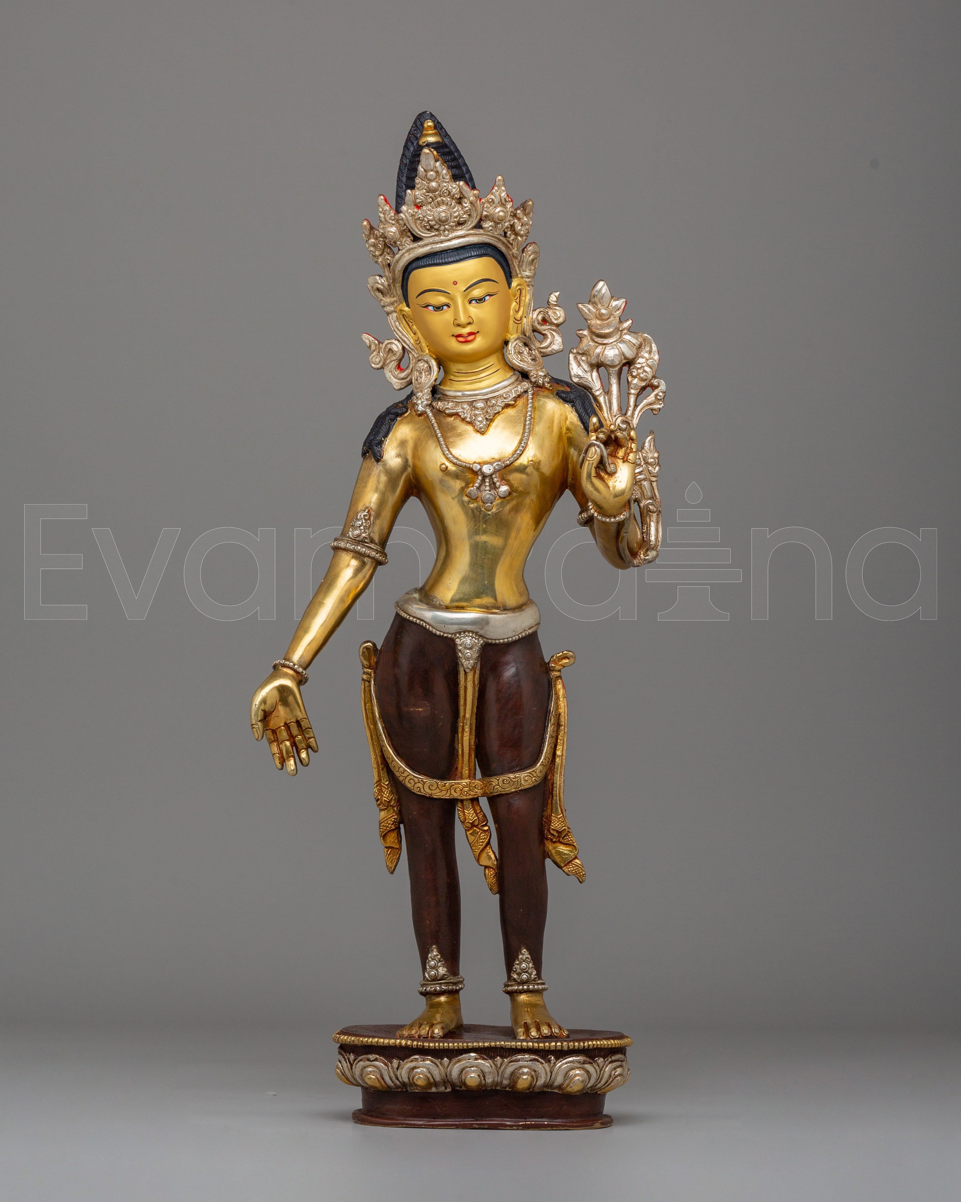 Tibetan Standing Lokeshwora Statue