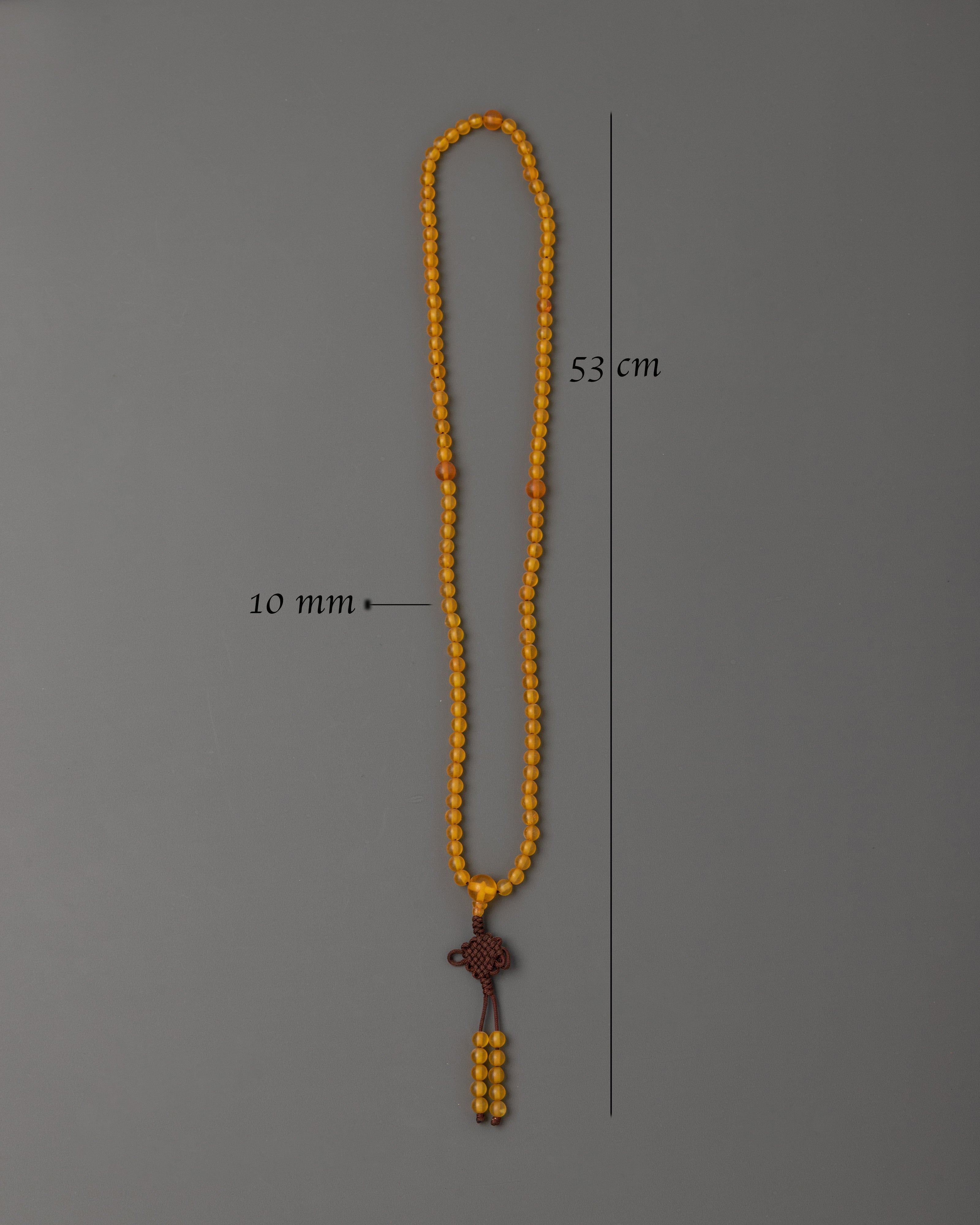Yellow Agate Mala Beads | Handmade Buddhist Prayer Mala