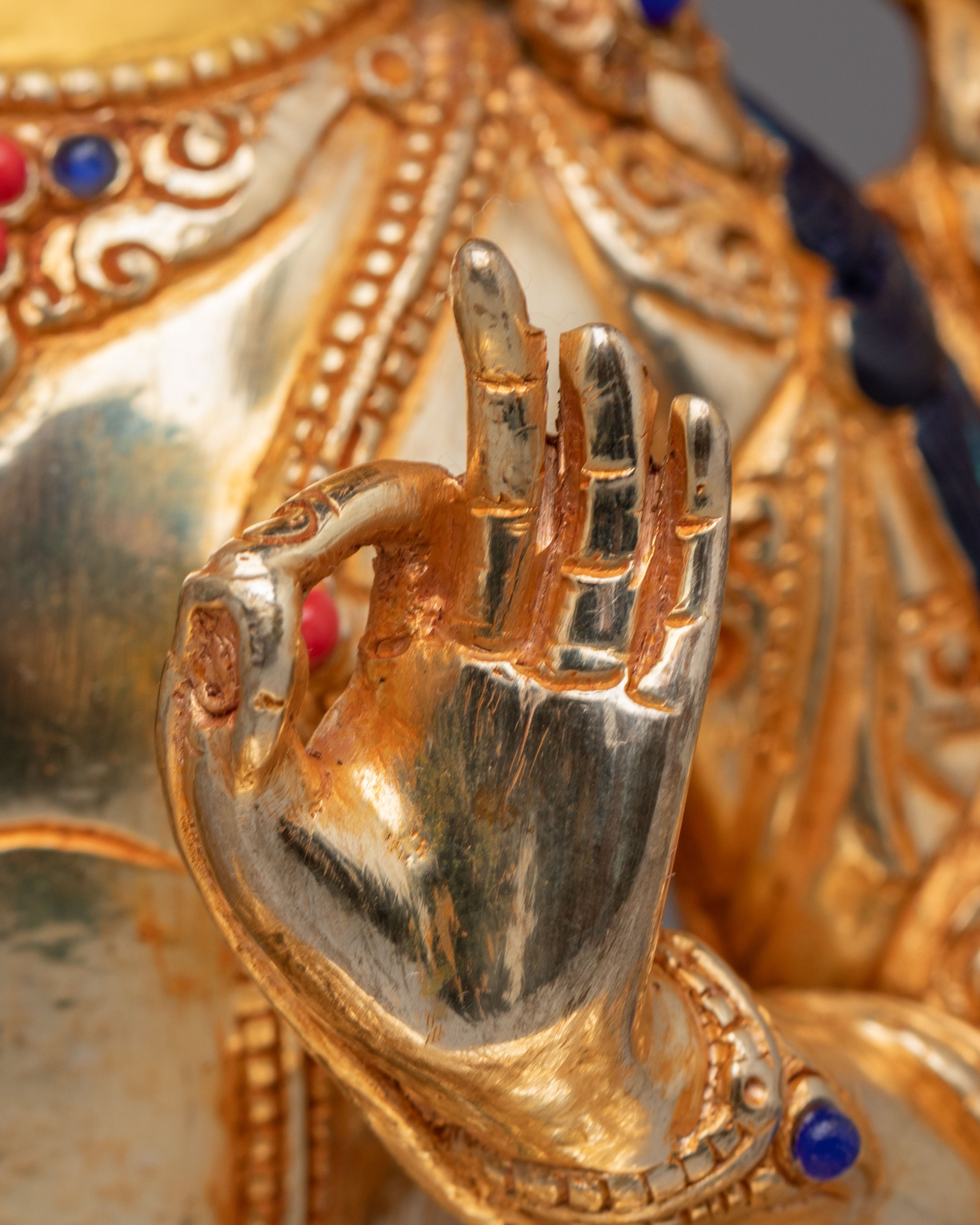 Sacred Flaming Sword Manjushri Statue | Buddhist Wisdom Deity