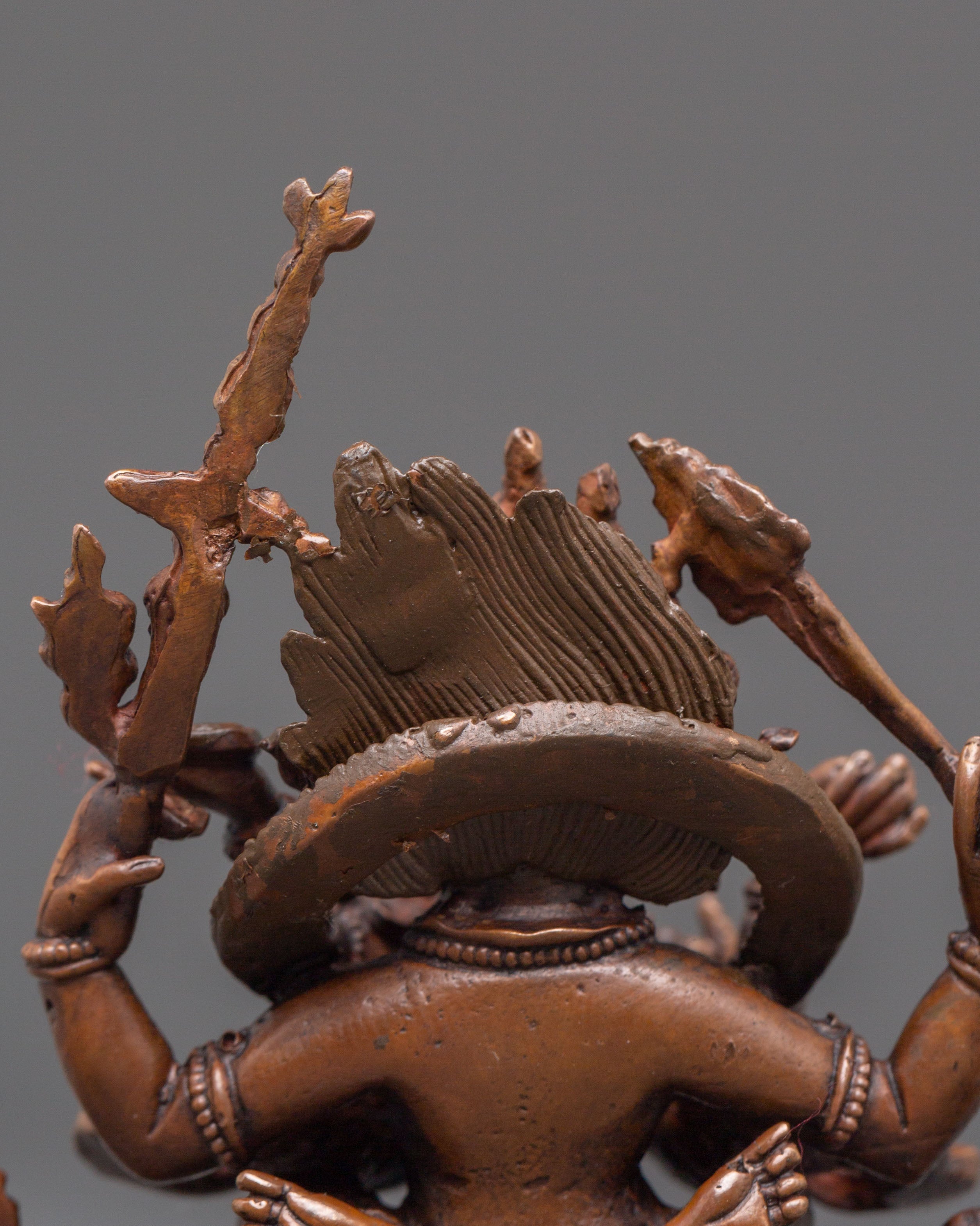 Buddhist Guardian 4 Armed Mahakala | Tibetan Wrathful God Figurine