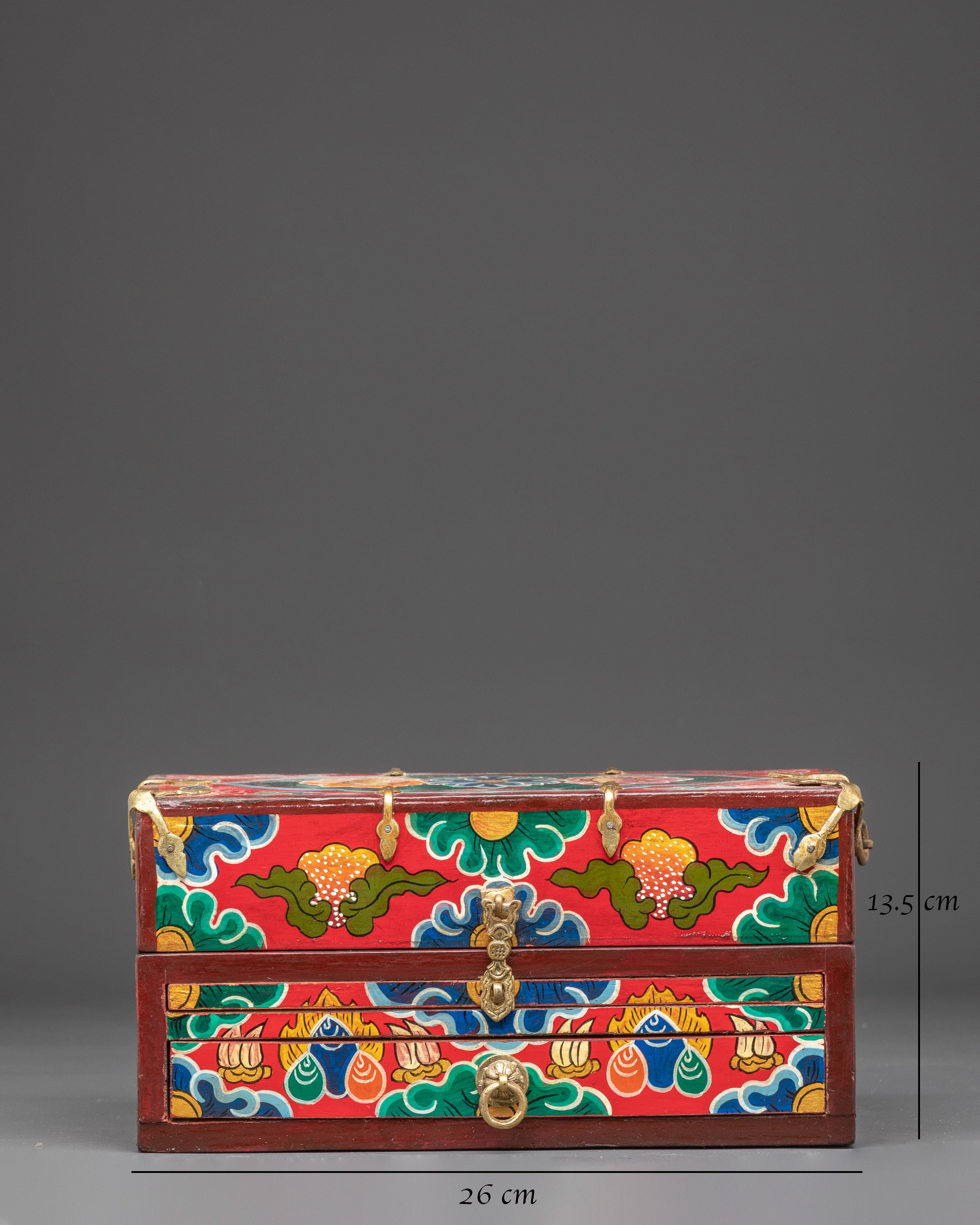 Handmade Traditional Himalayan Altar Box | Tibetan Ritual Shrine