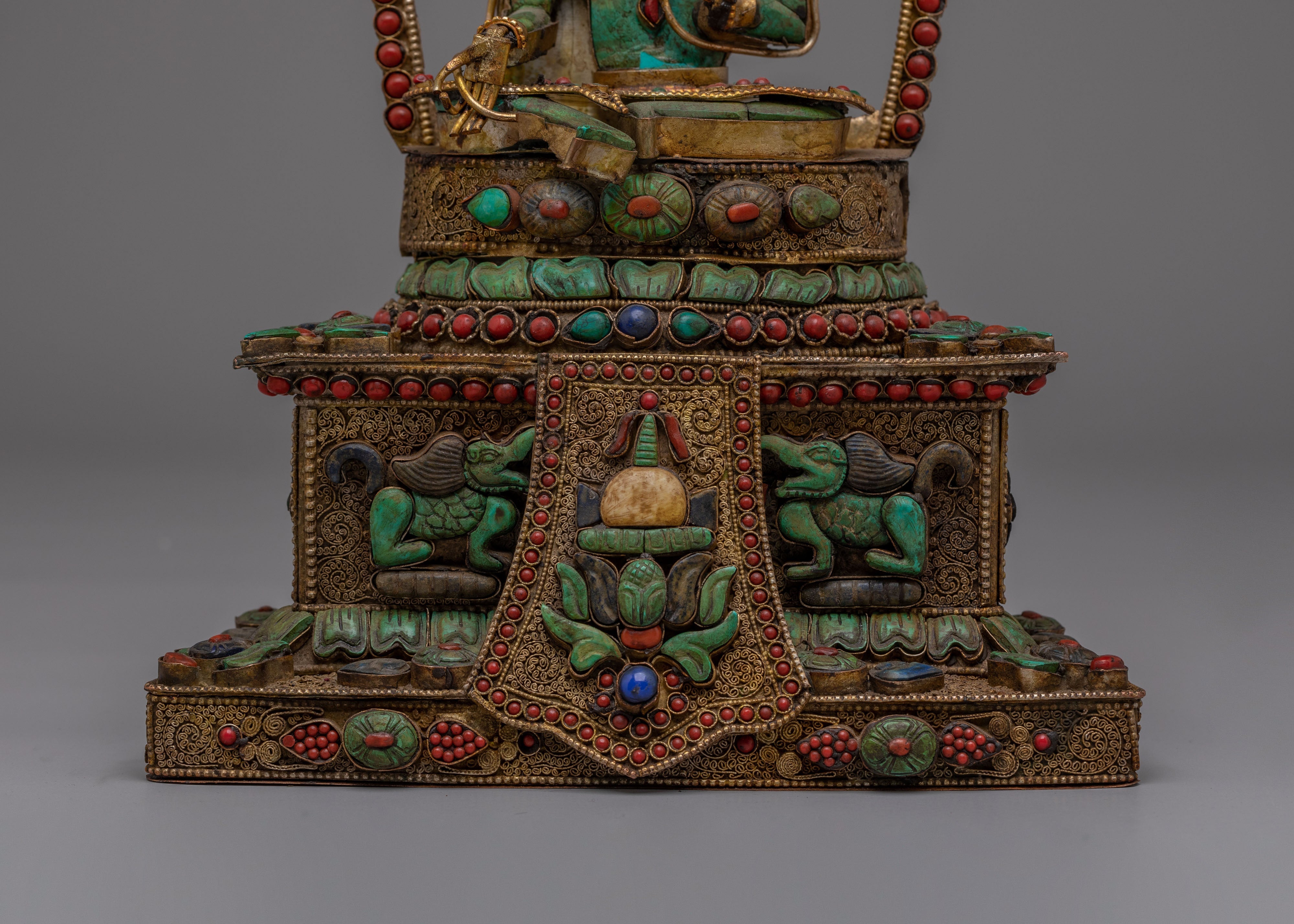 Handcrafted Green Tara Statue for Decor | Tibetan Buddhist Deity
