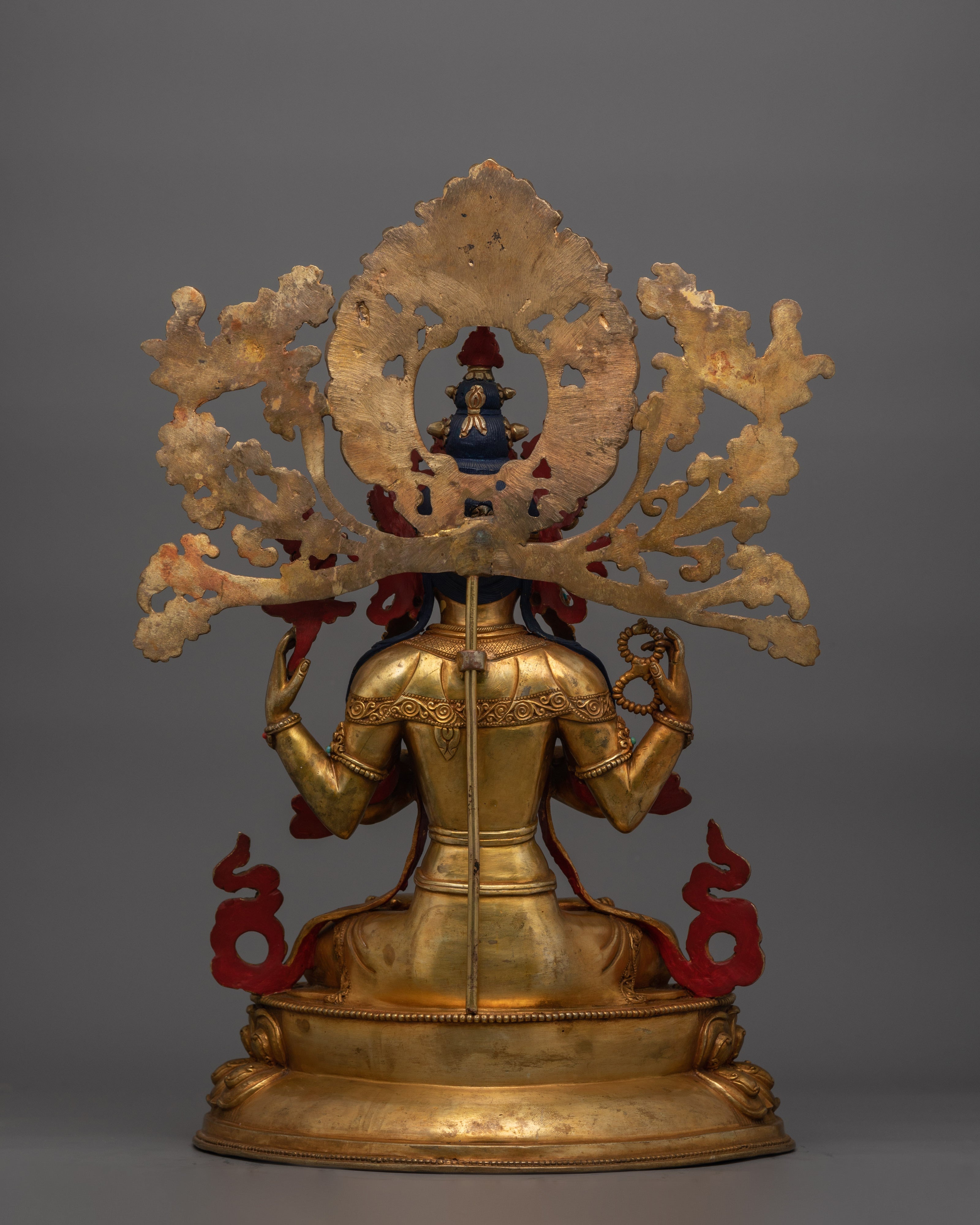 Four Armed Bodhisattva Avalokiteshvara Sculpture | Traditional Artwork