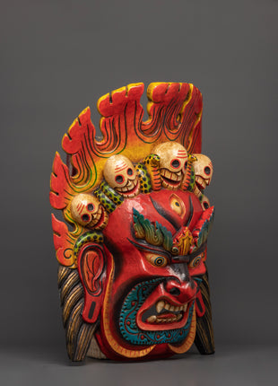 Wrathful Mask of Bhairav | A Powerful Guardian Symbol