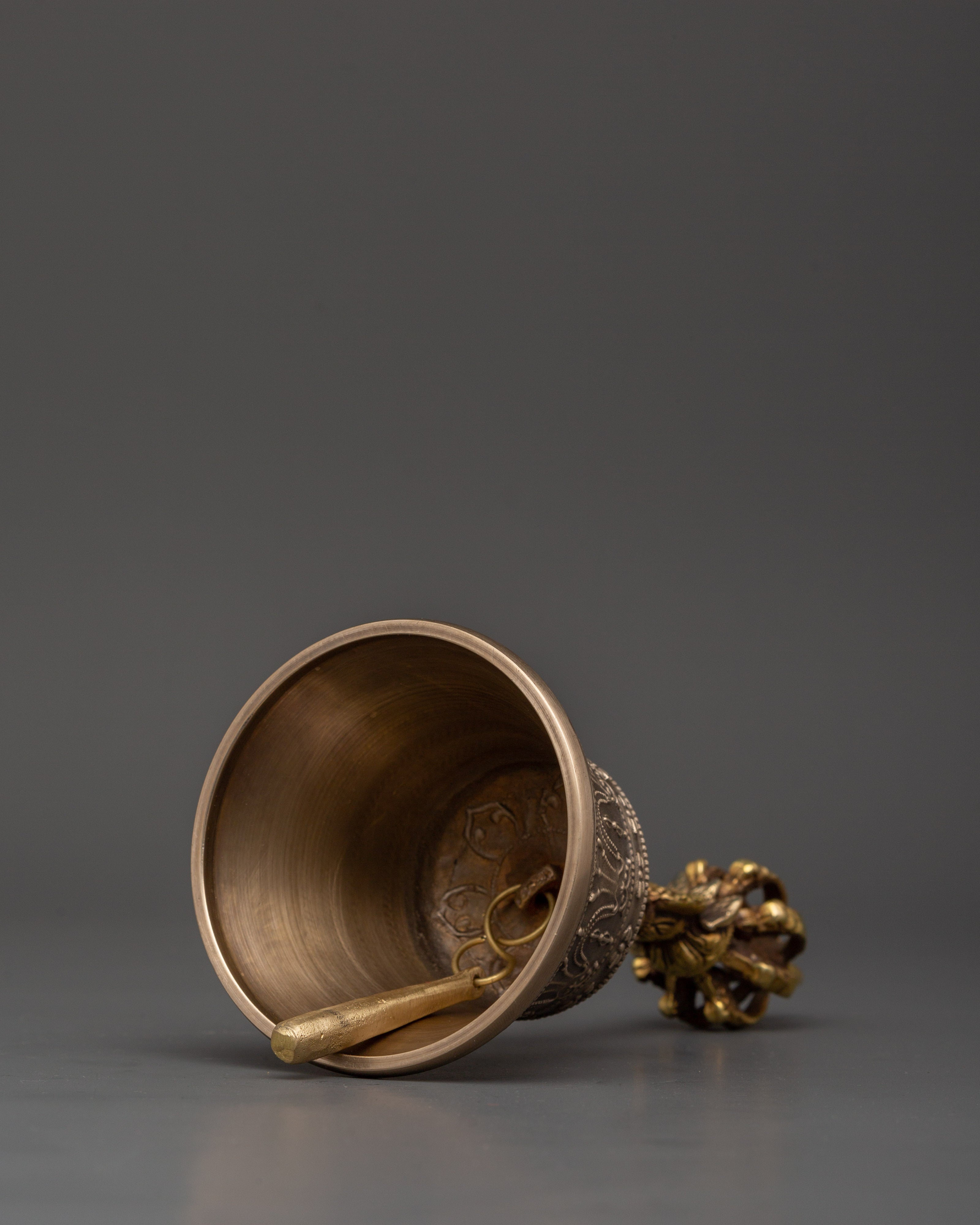 Bell-Vajra Sacred Ceremonial Set | Brass and Bronze Tibetan Ritual Tools