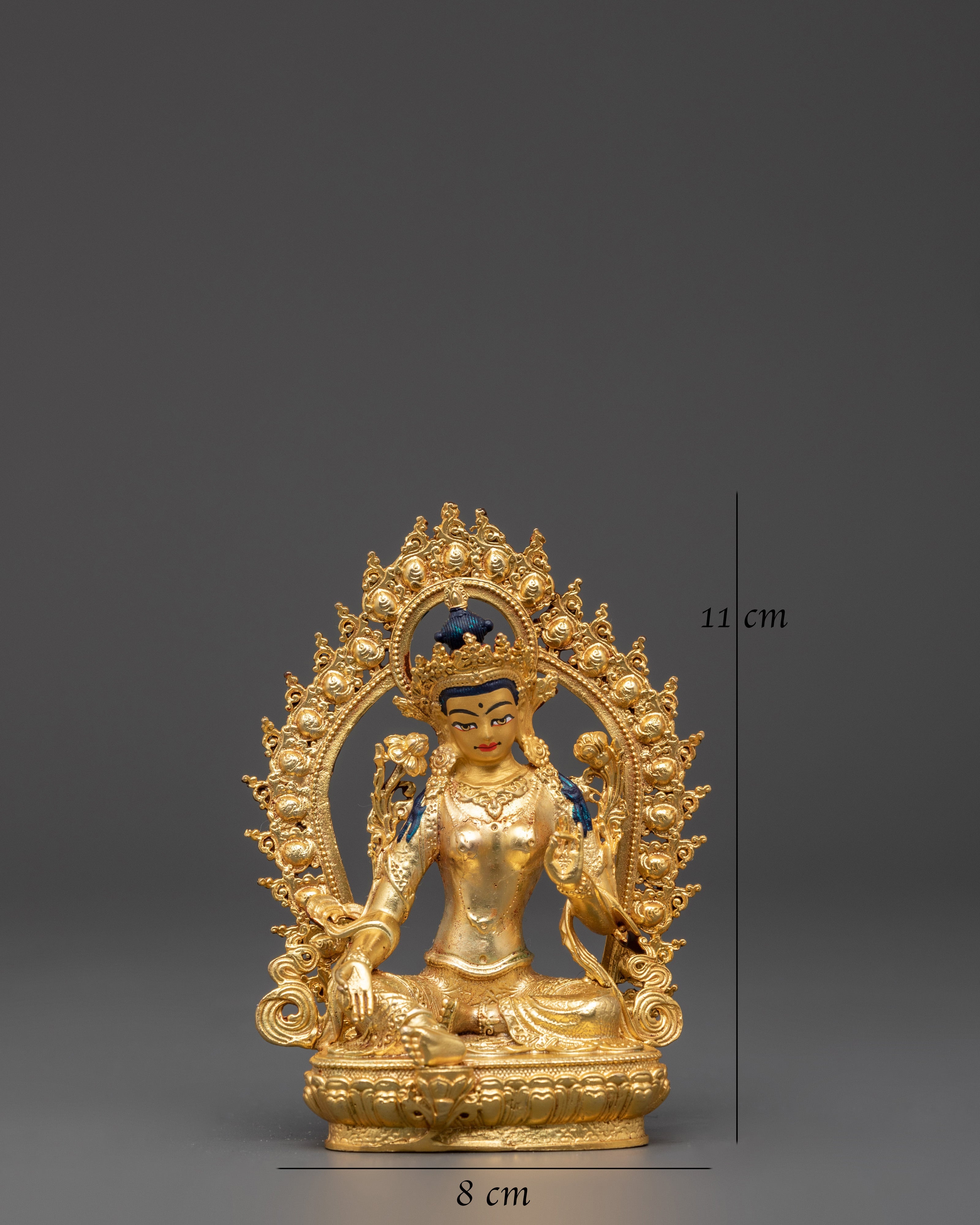 Handcrafted Sacred Shyama Tara Sculpture | Compassionate Green Tara Figure