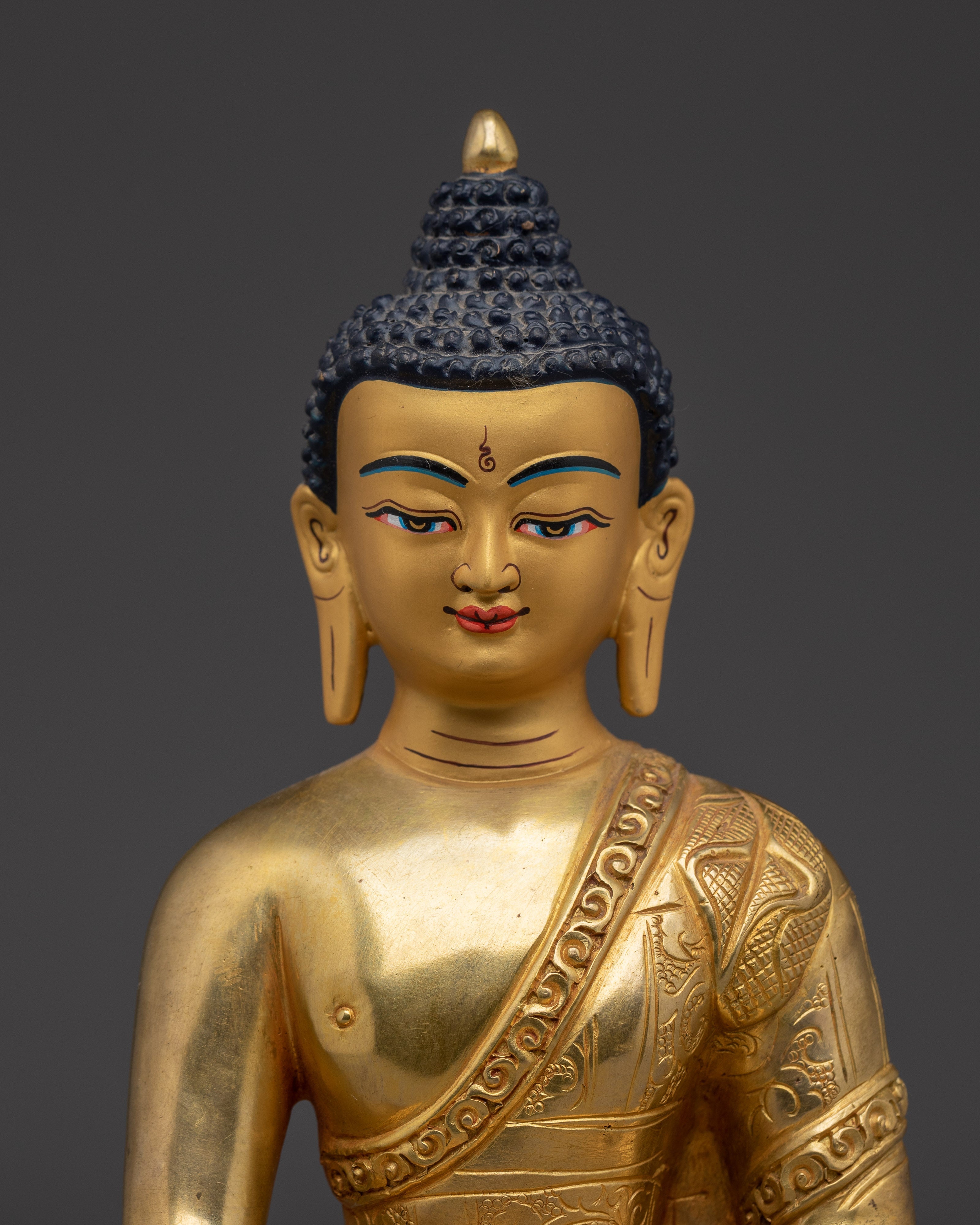 Handmade Shakyamuni Buddha The Enlightened One | Traditionally 24K Gold Gilded Statue