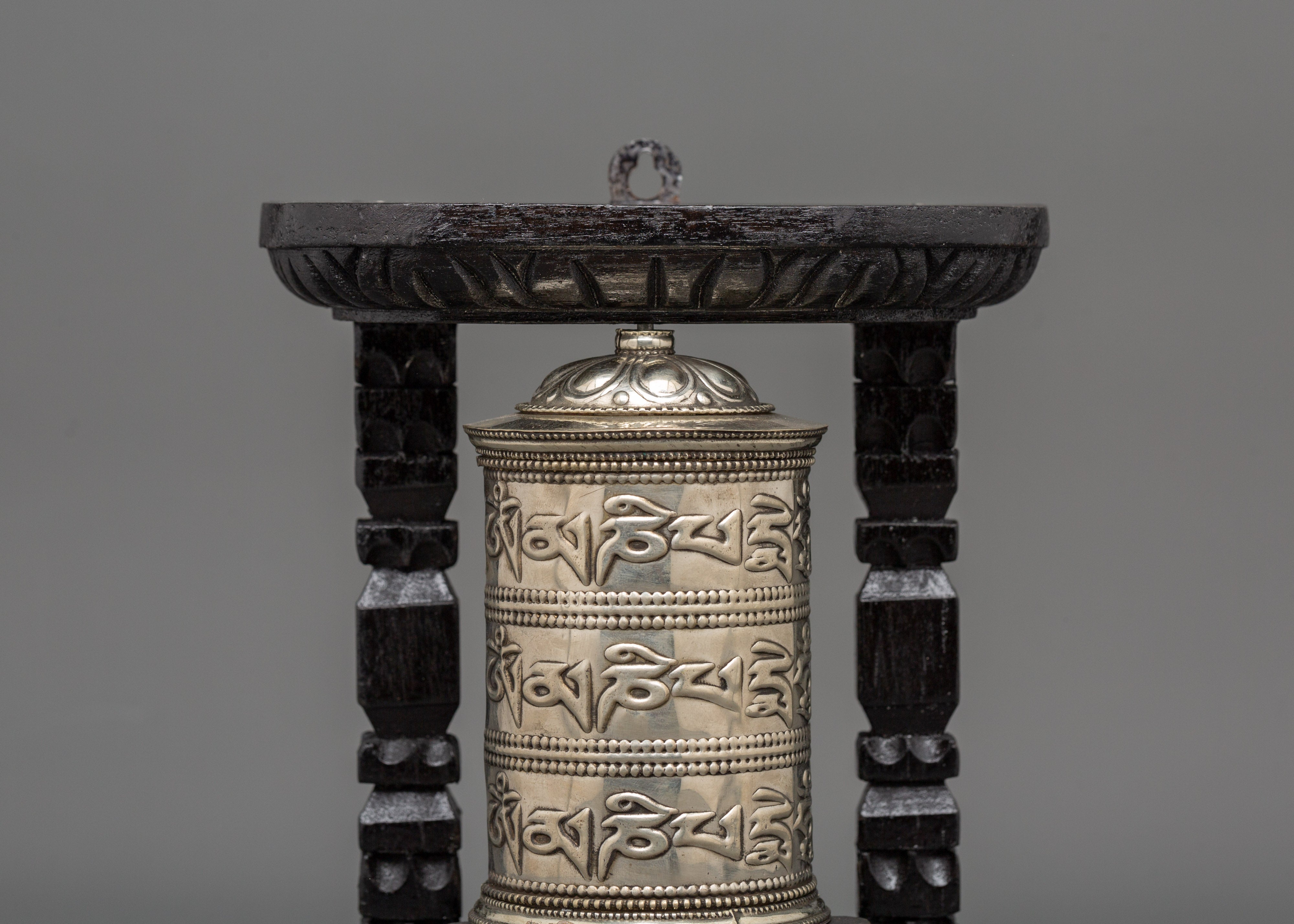 Brass & Copper Mantra Wheel | Tibetan Prayer Wheel for Spiritual Practice