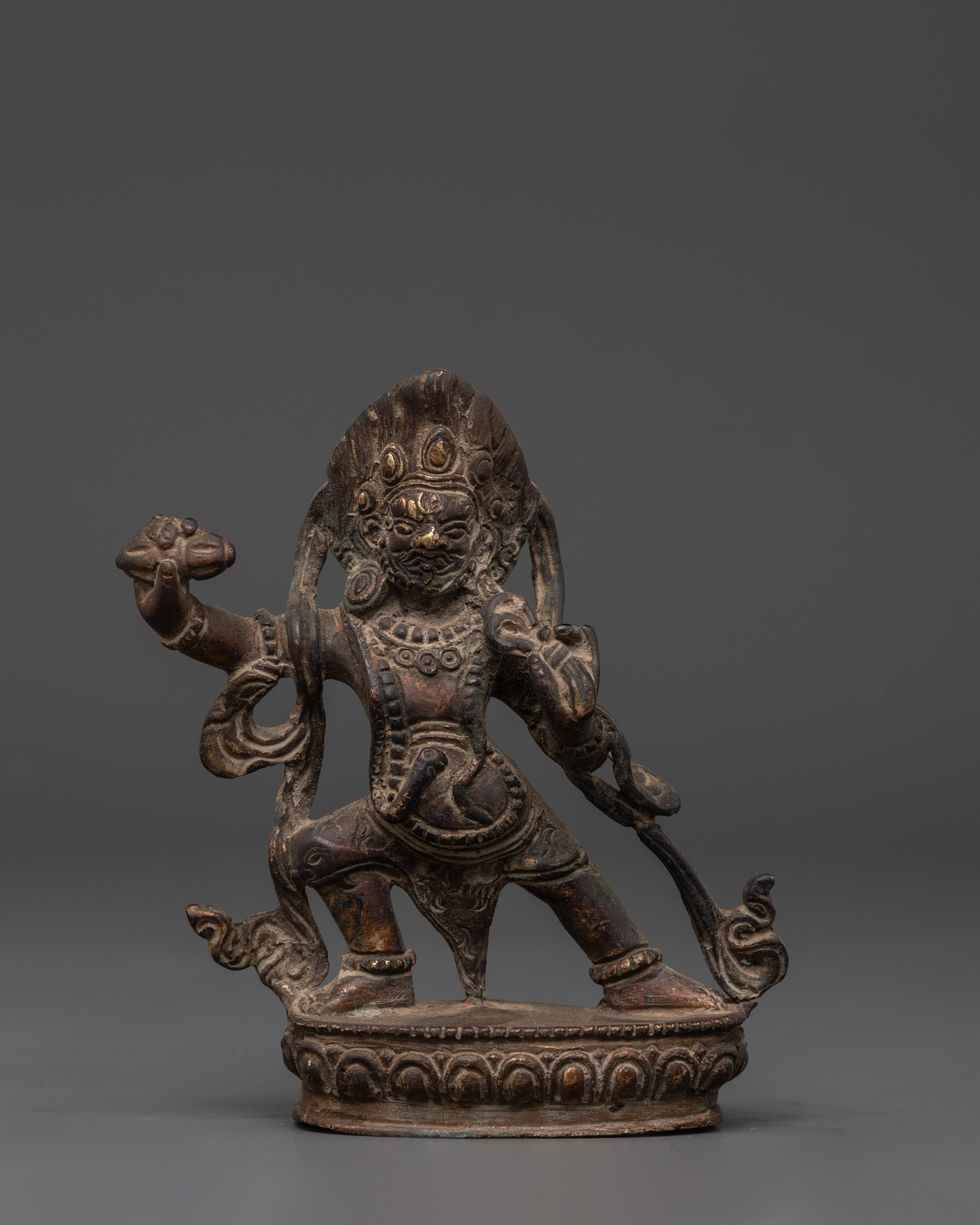 Tibetan Vajrapani Figurine | Protector Deity Statue